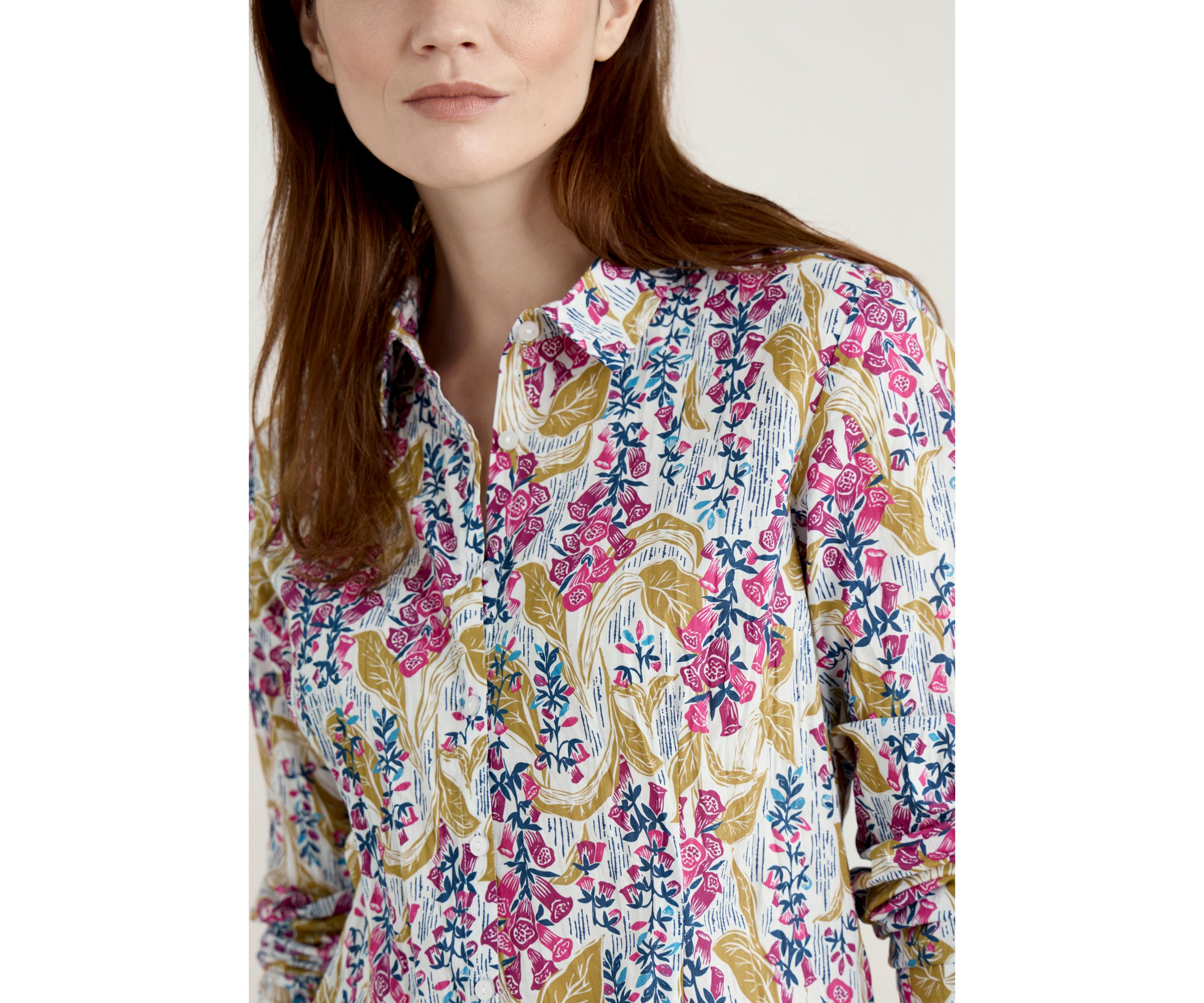 Womens Larissa Printed Organic Cotton Shirt