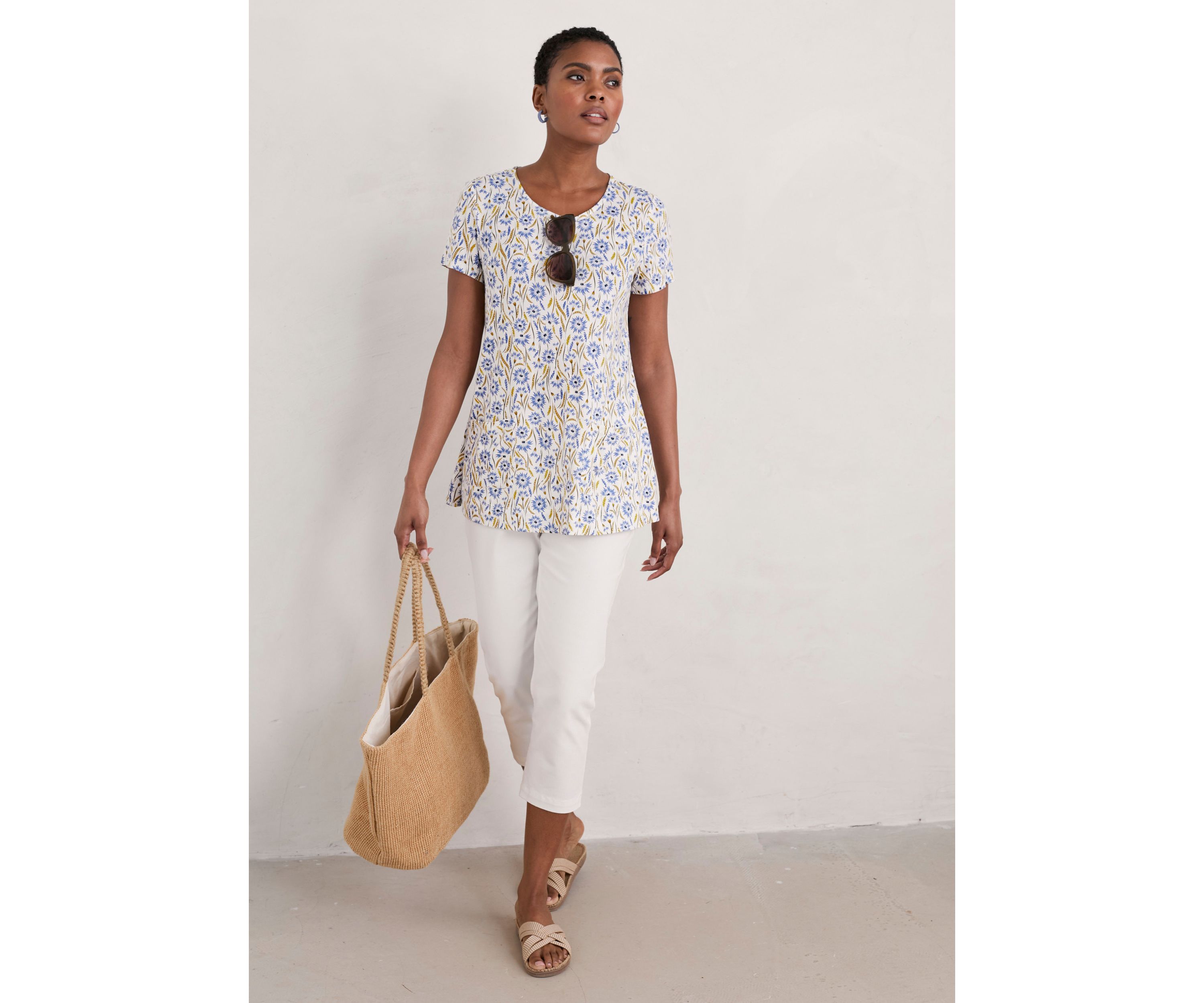 Womens Short Sleeve Drawing Book Top 