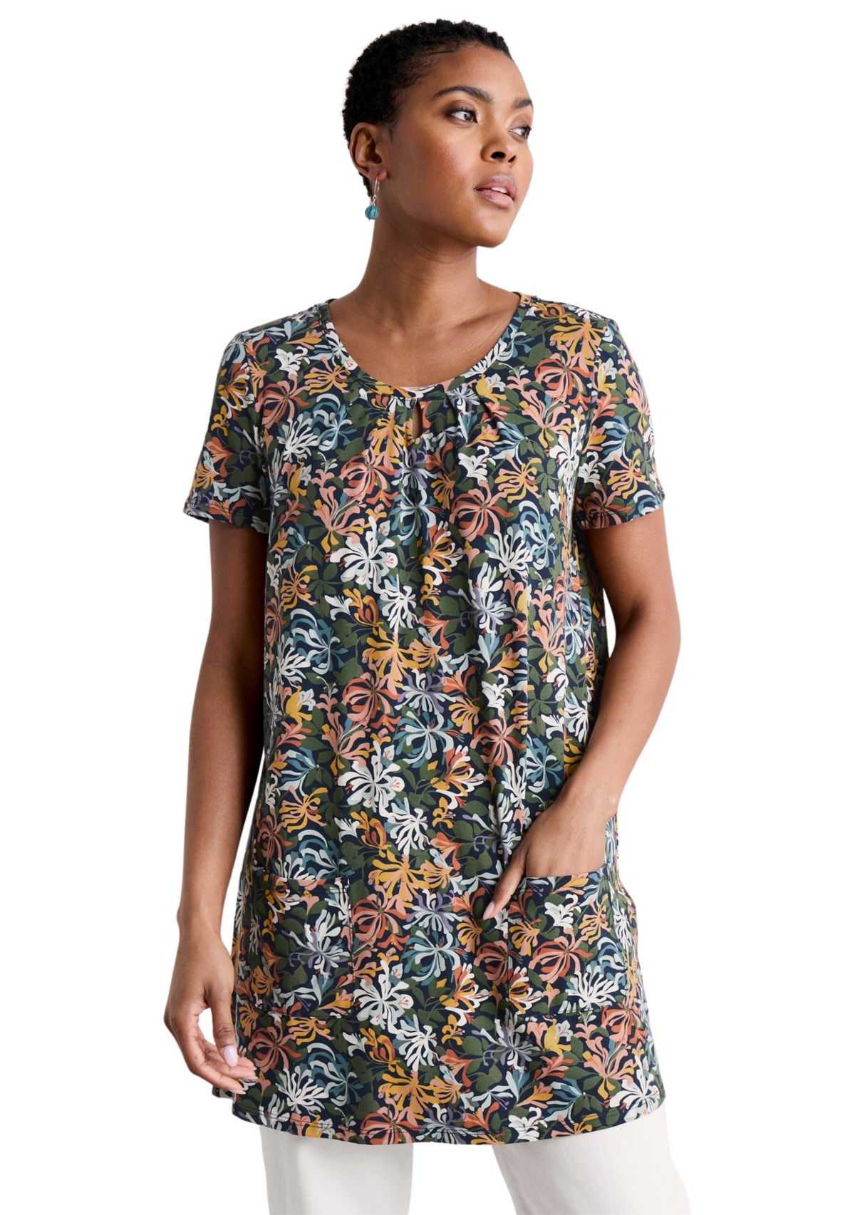 Womens Star Dance Printed Short Sleeve Top