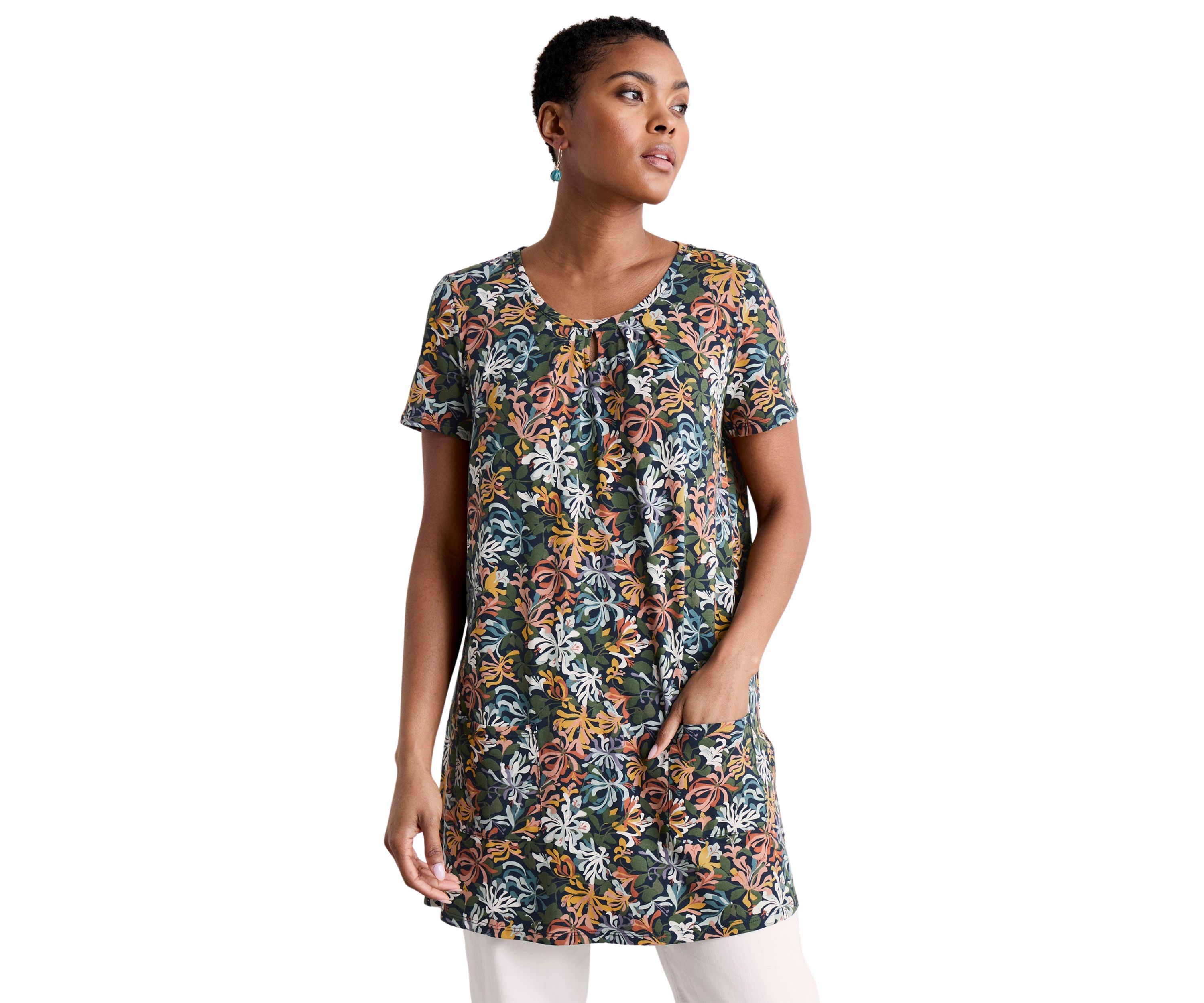 Womens Star Dance Printed Short Sleeve Top