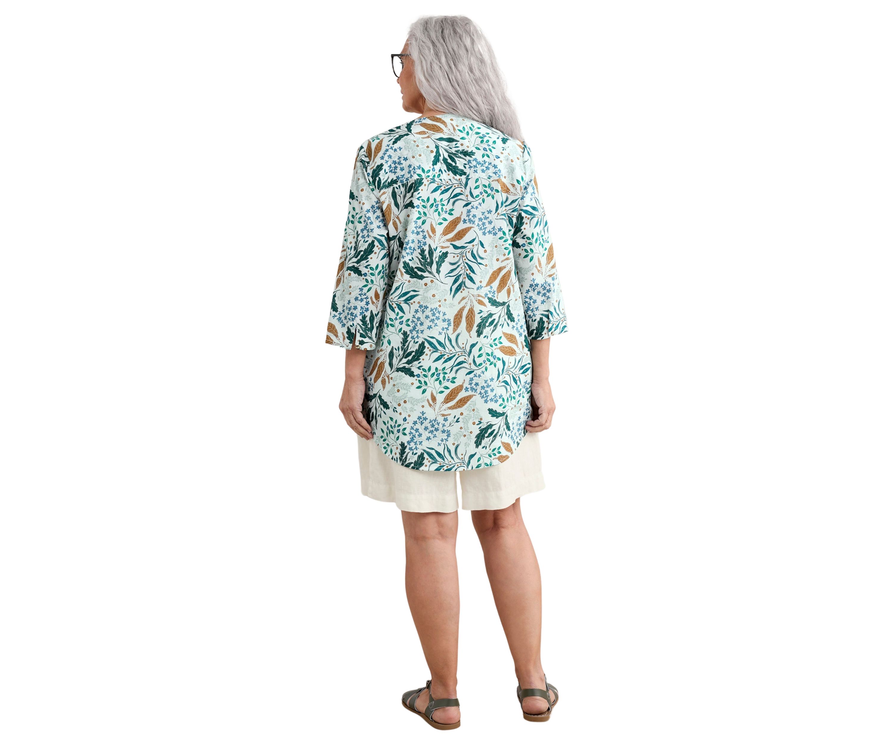 Womens Op Art Organic Cotton Tunic Top