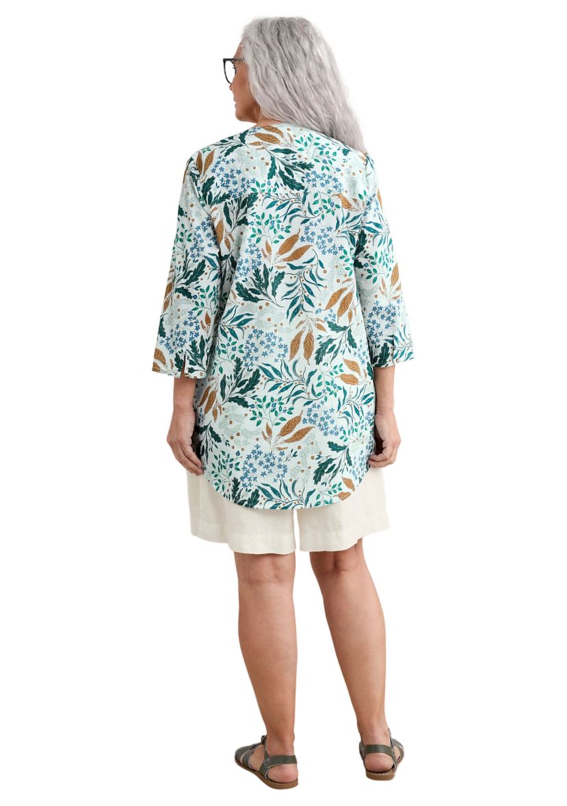 Womens Op Art Organic Cotton Tunic Top