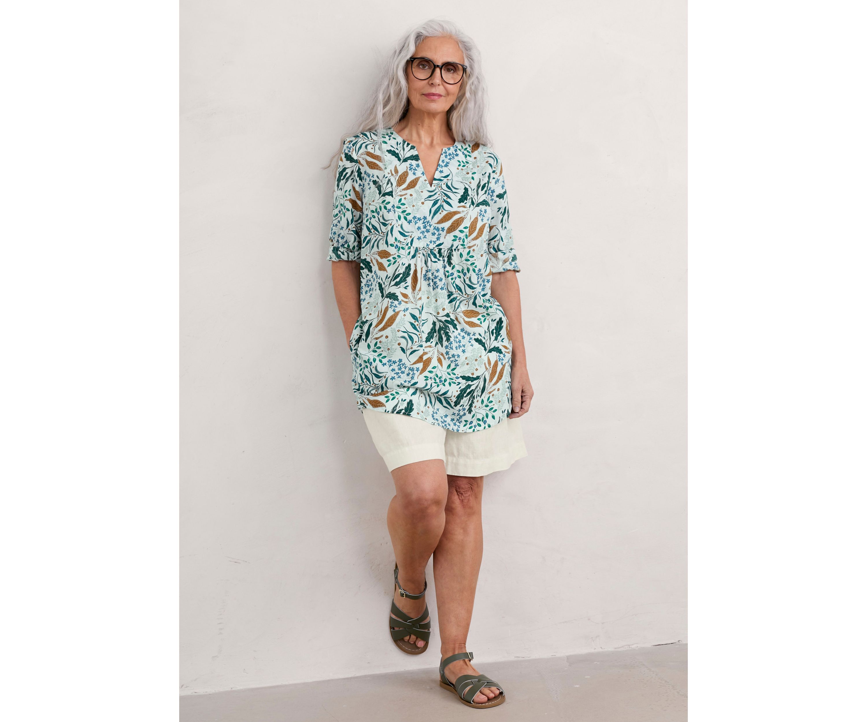 Womens Op Art Organic Cotton Tunic Top