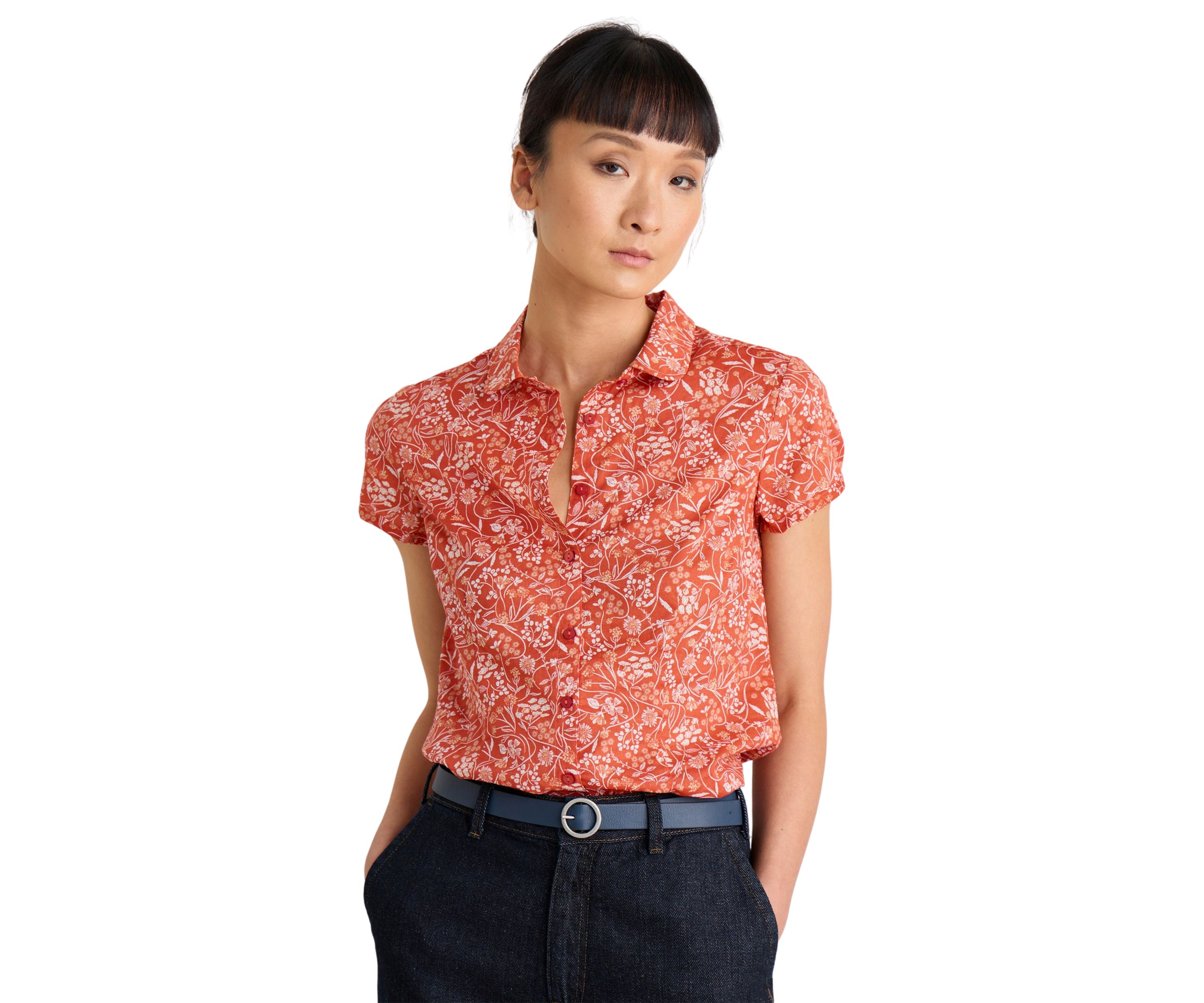 Womens Rushmaker Short Sleeve Printed Shirt