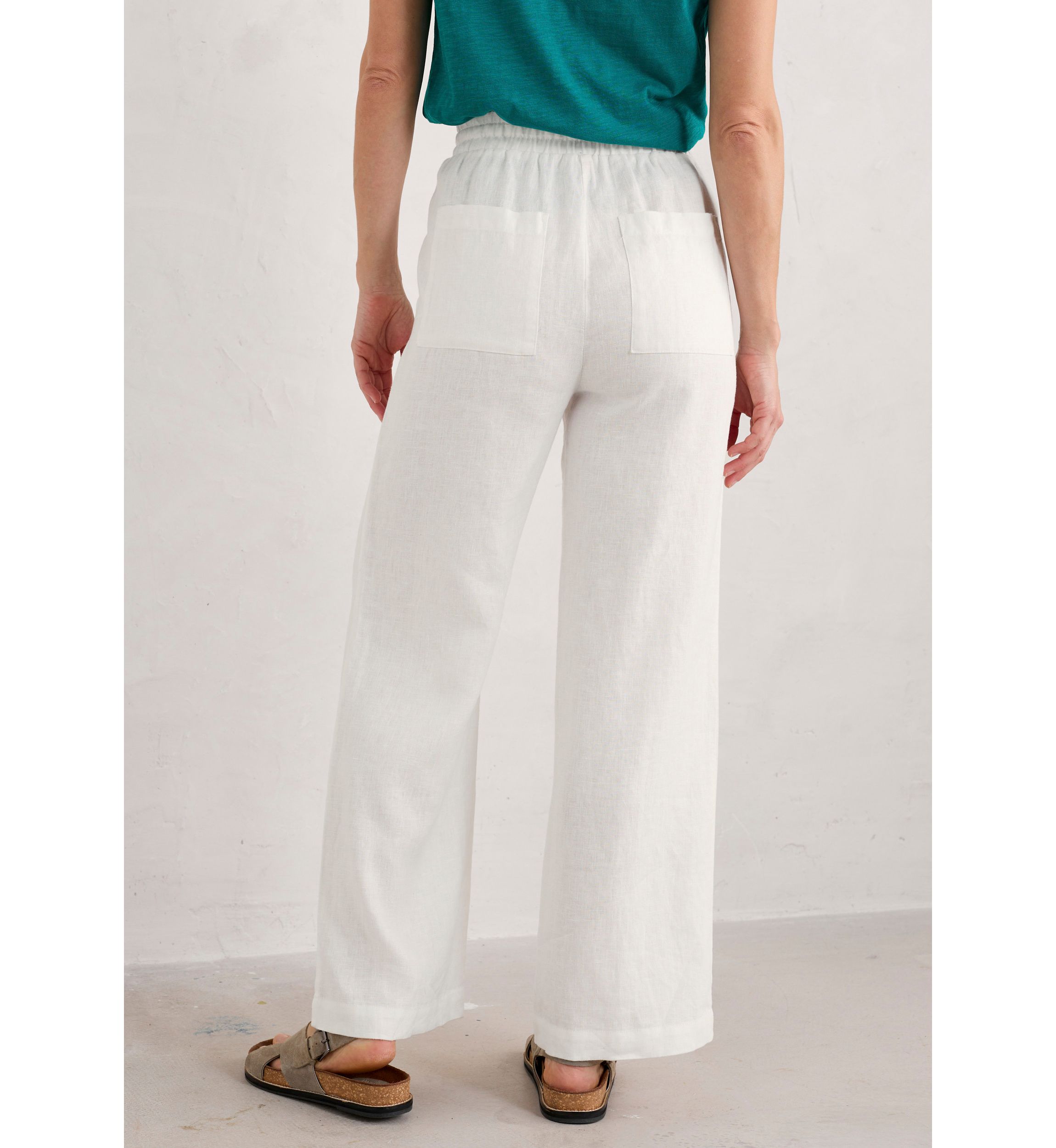Tide Flow Wide Leg Linen Trousers
