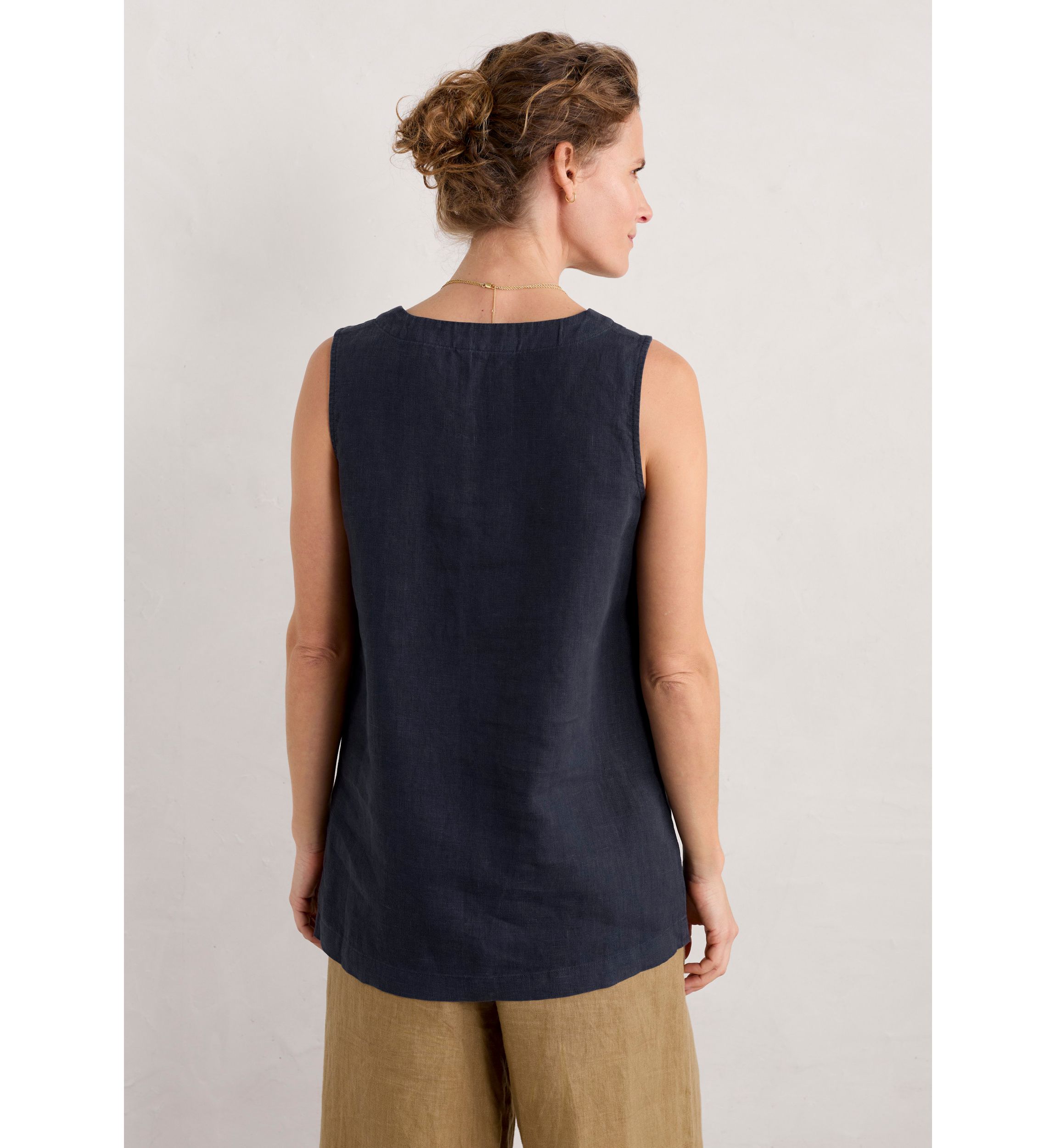 Womens Foredune Linen Vest