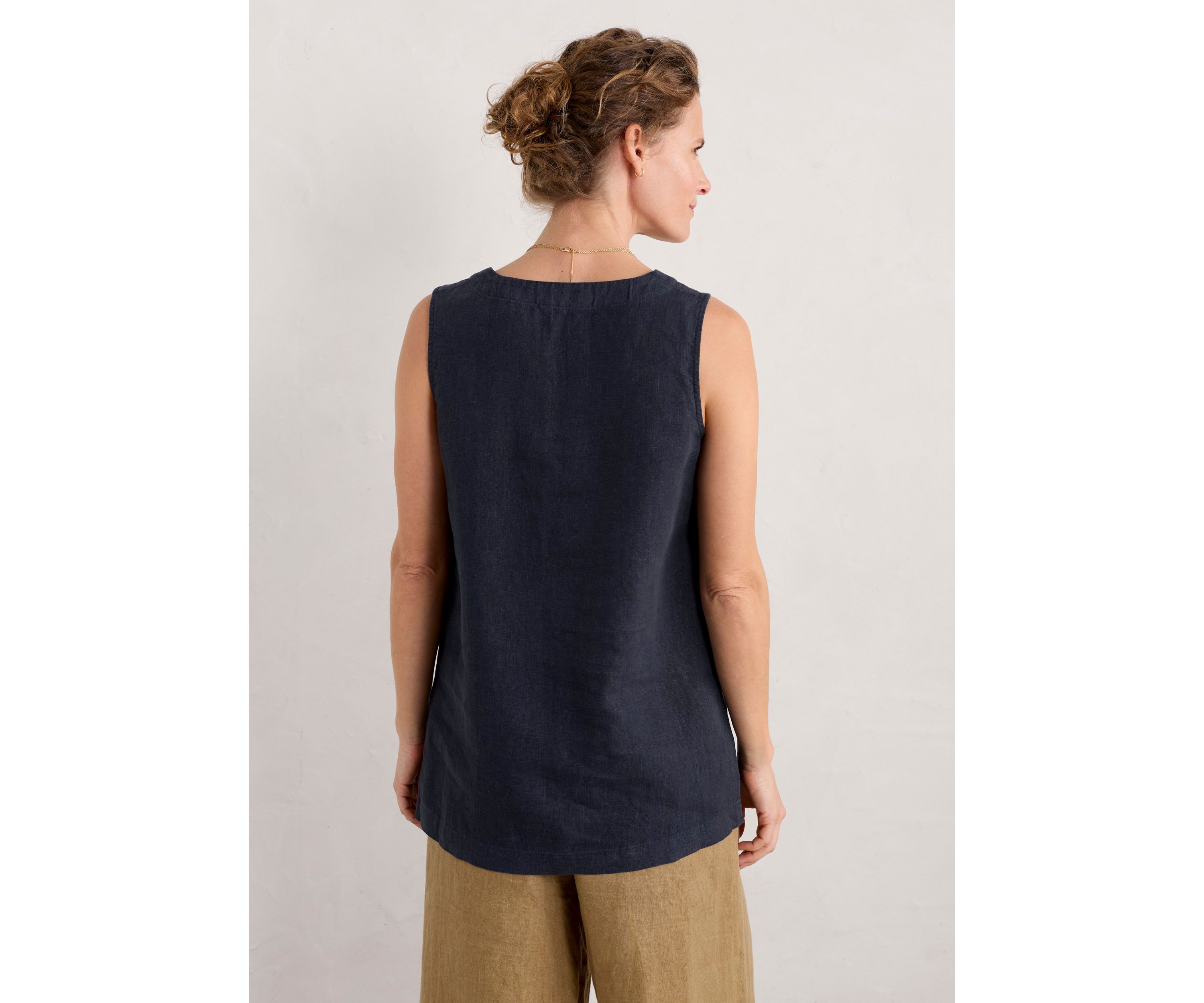 Womens Foredune Linen Vest
