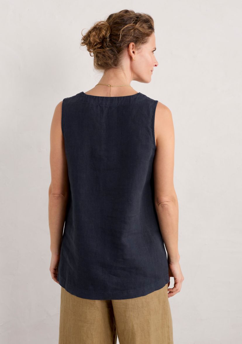 Womens Foredune Linen Vest