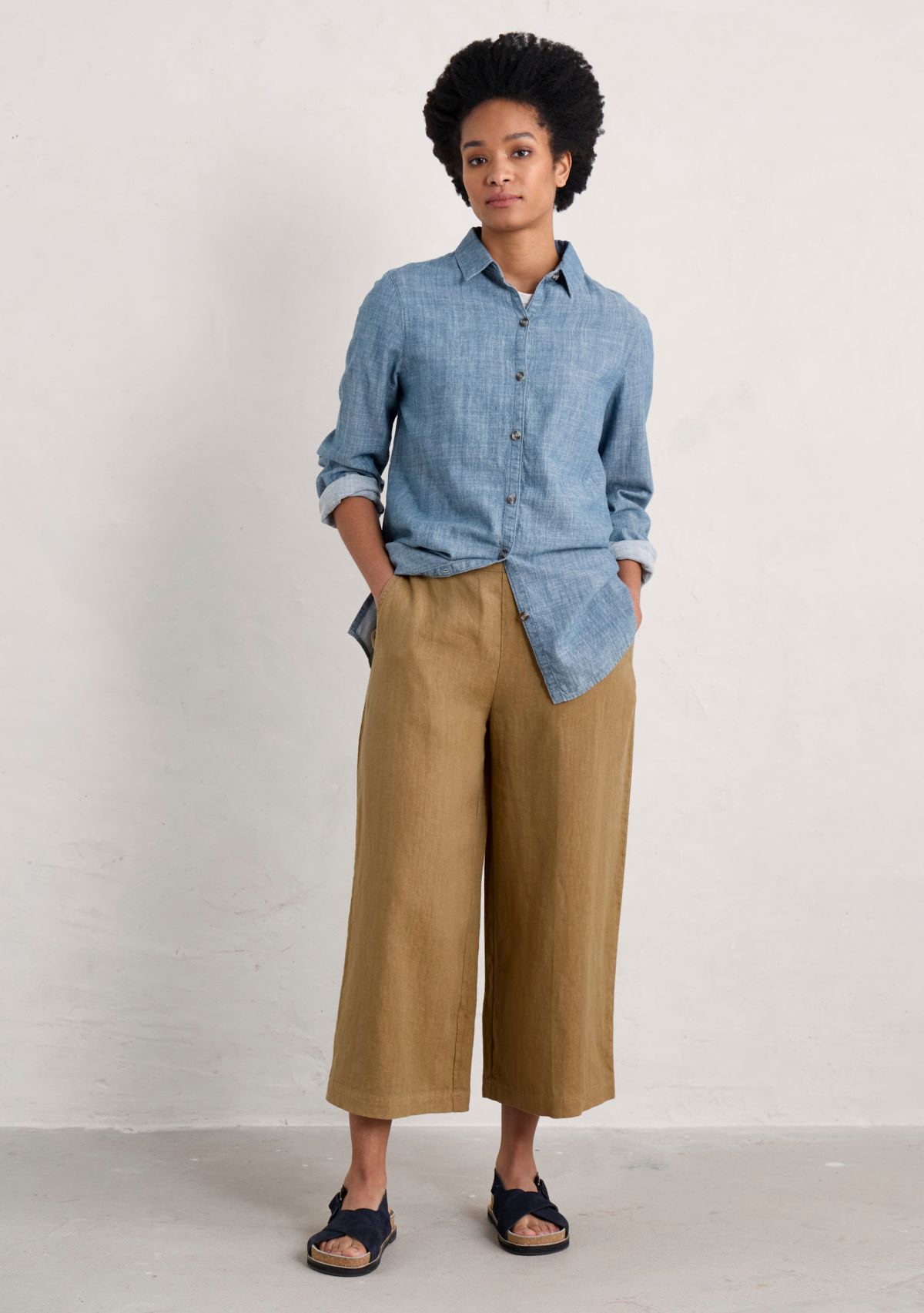 Womens Merrivale Linen Culottes
