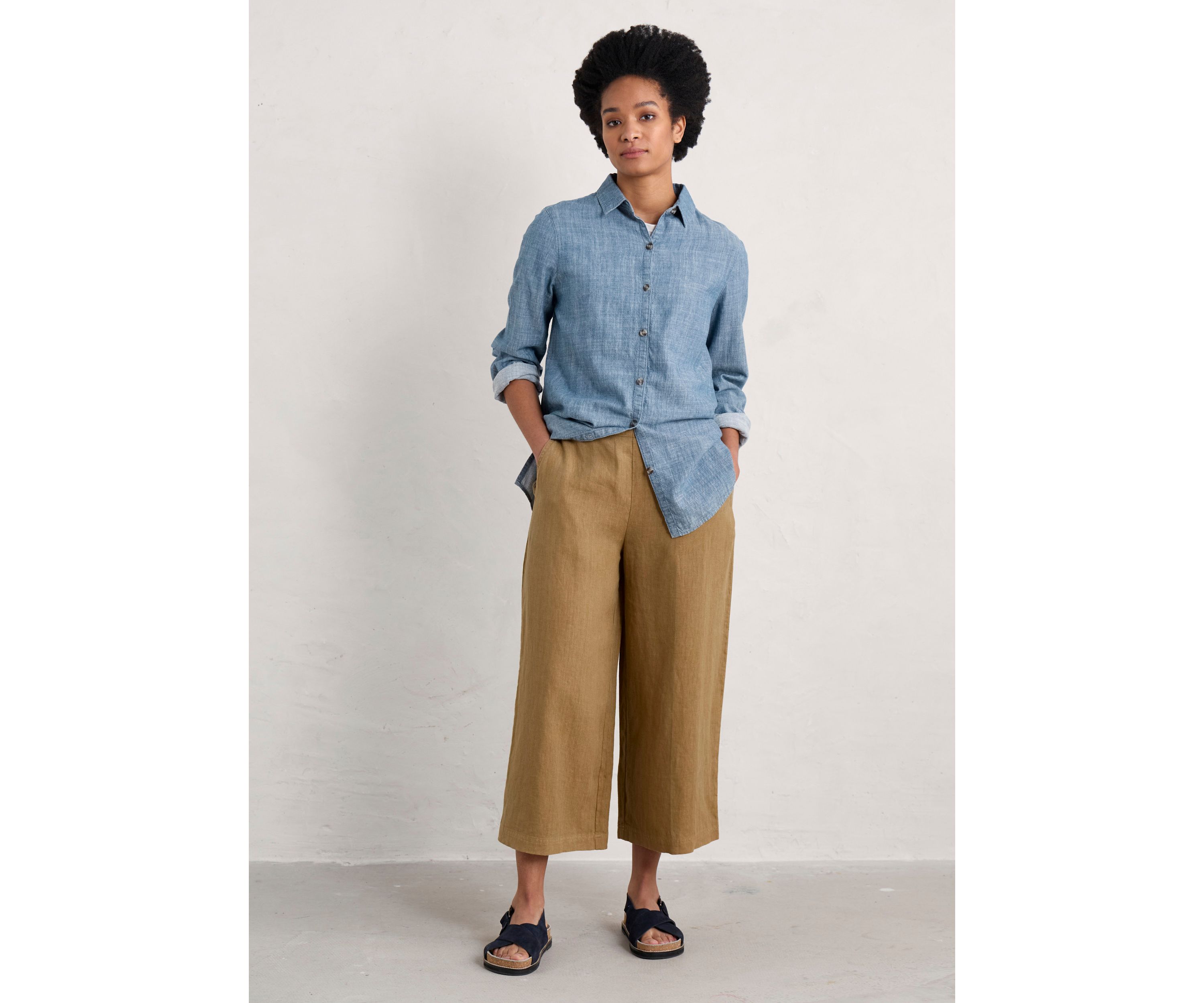 Womens Merrivale Linen Culottes