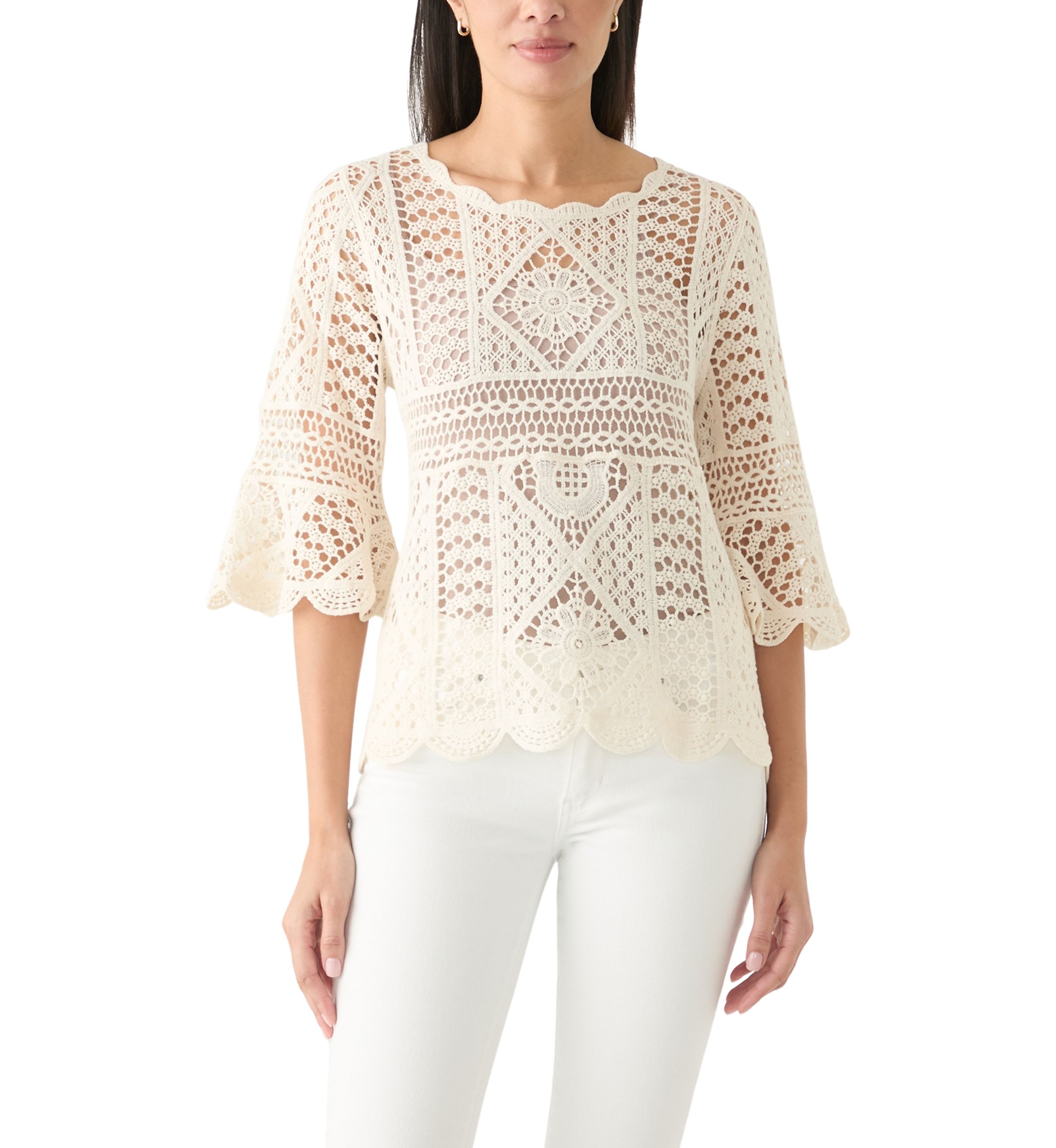 Womens Crochet Sweater Top