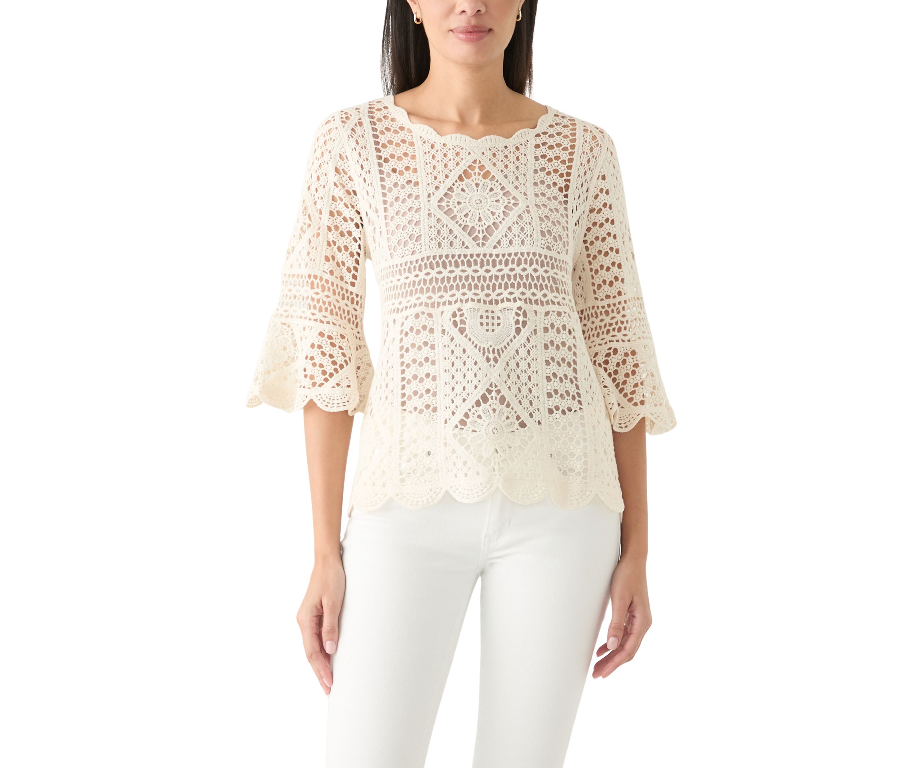 Womens Crochet Sweater Top