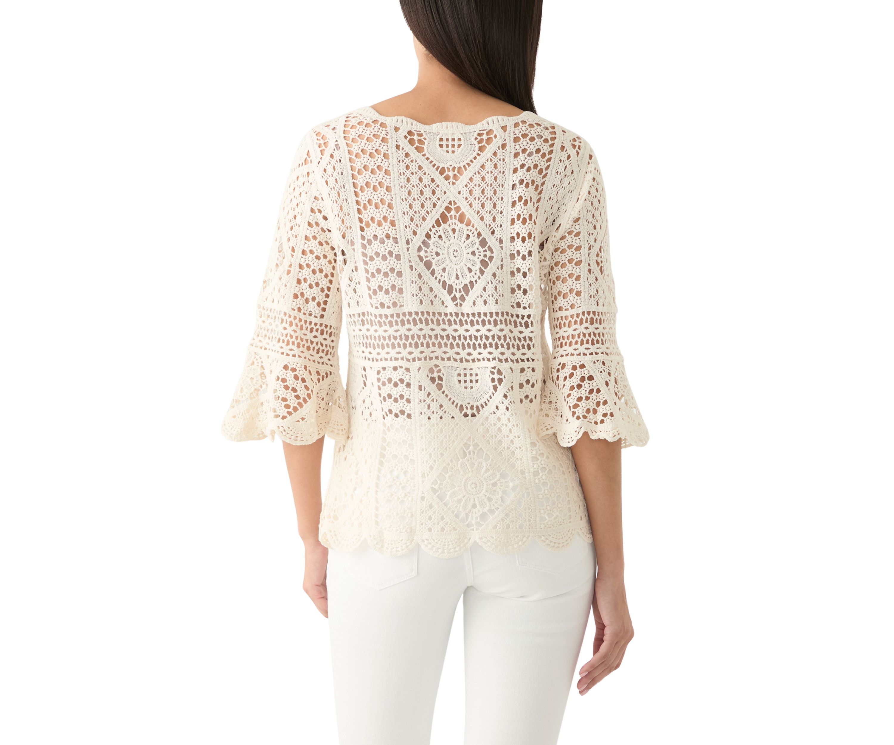 Womens Crochet Sweater Top