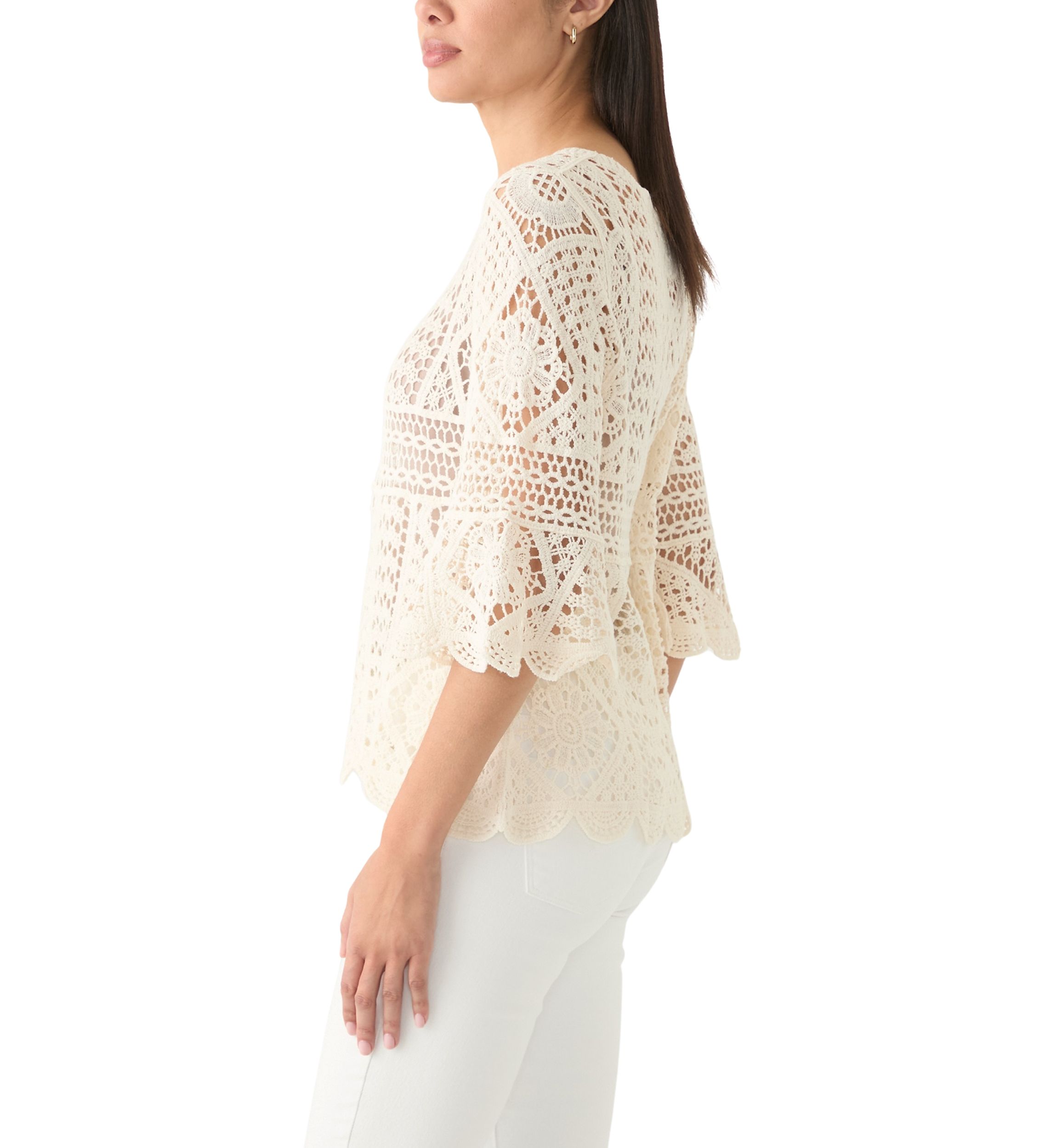Womens Crochet Sweater Top