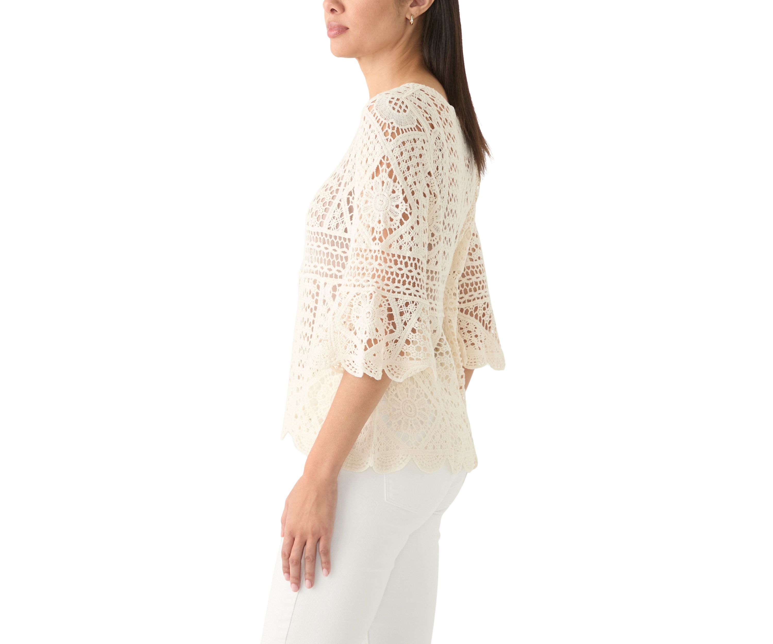 Womens Crochet Sweater Top