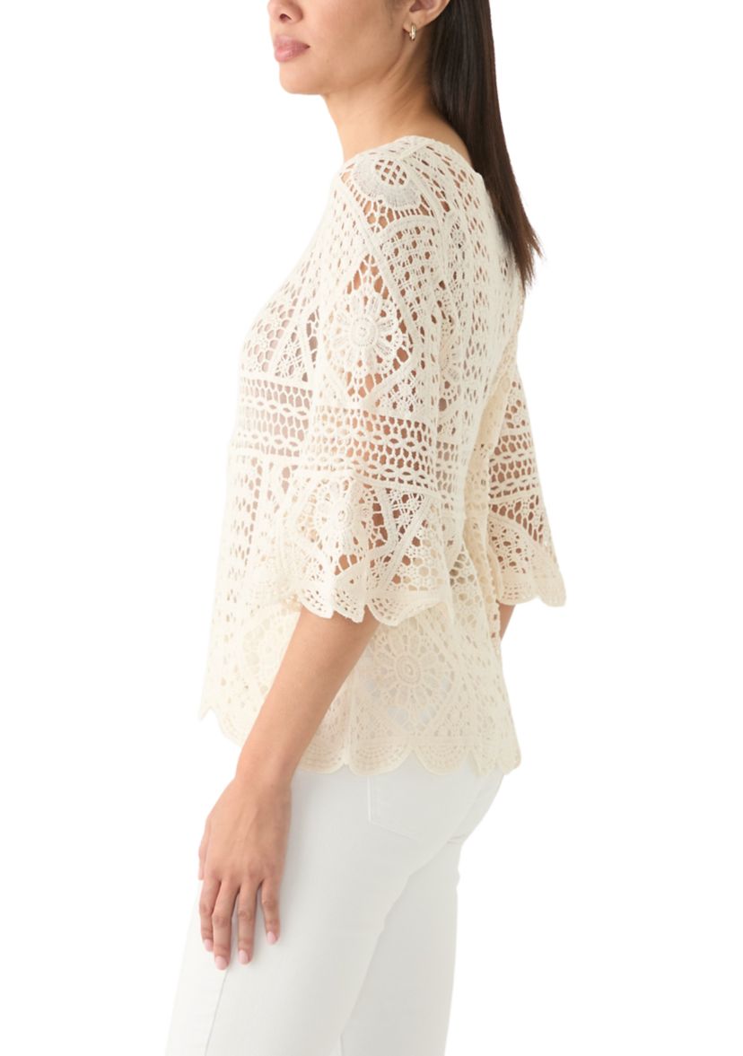 Womens Crochet Sweater Top