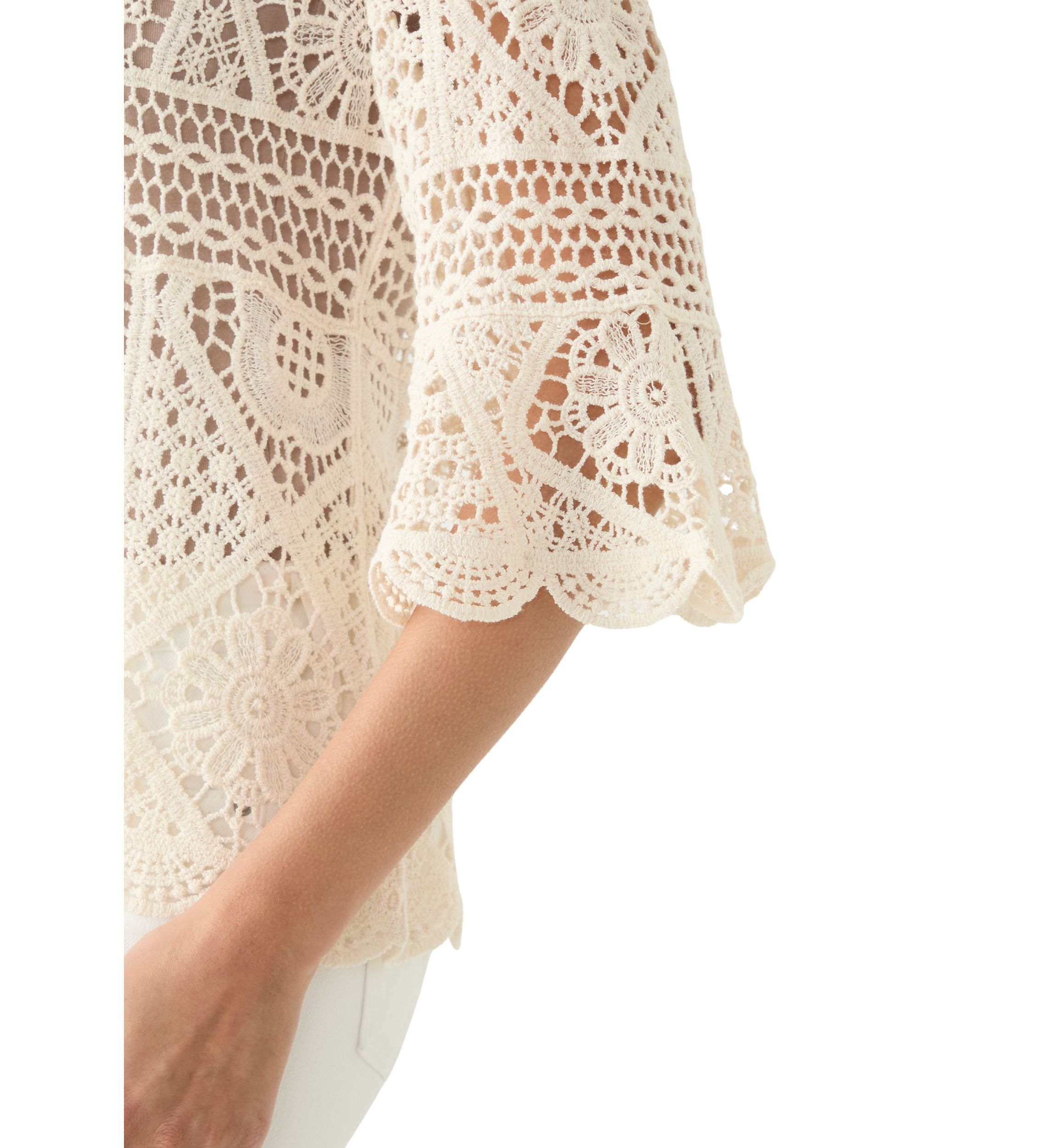 Womens Crochet Sweater Top