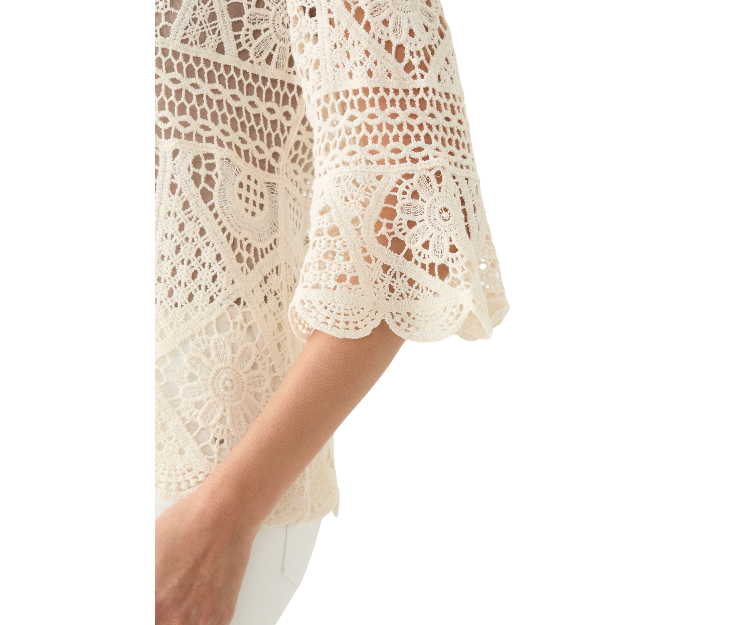Womens Crochet Sweater Top