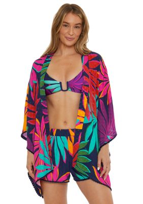 Trina Turk Women's Wailea Open Front Tunic Swim Cover Up