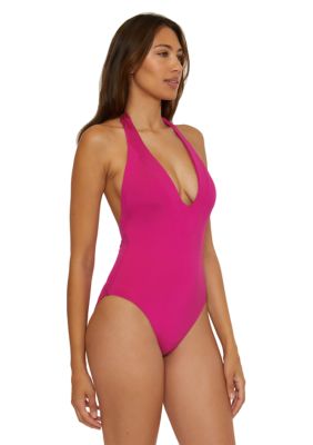 Monaco V Plunge Solid Mio Swimsuit