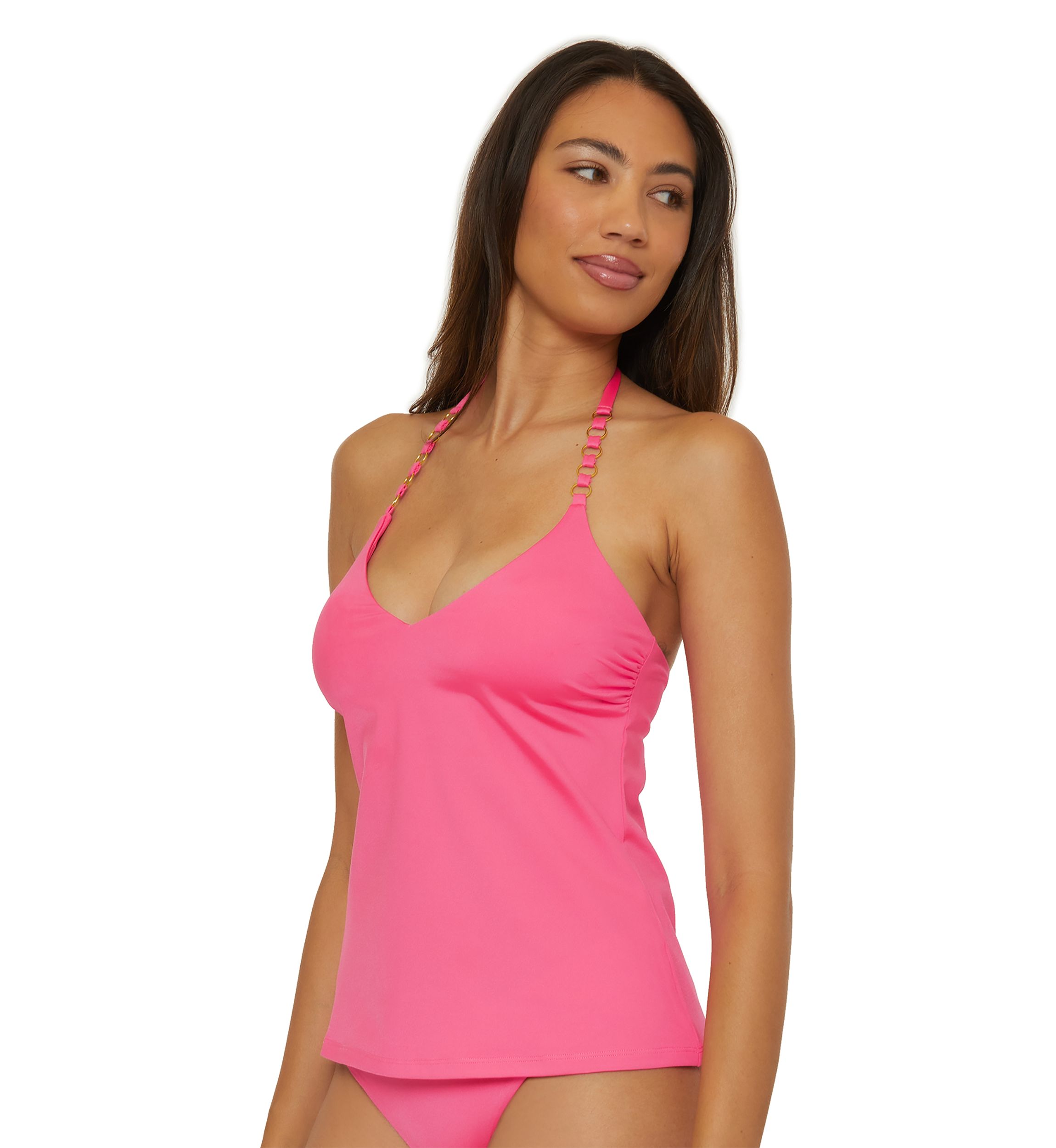 Monaco Ring Halter Tankini Swim Top 