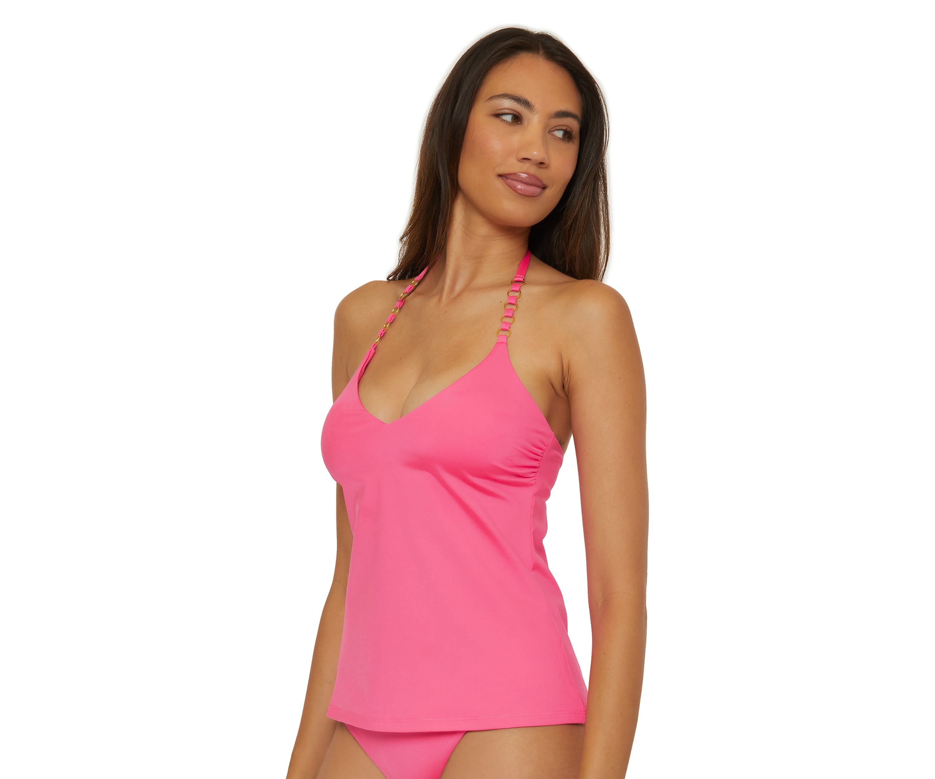 Monaco Ring Halter Tankini Swim Top 