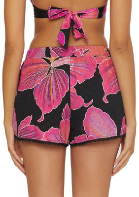 Fleury Floral Pocket Swim Cover Up Shorts