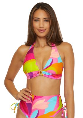 Lilleth Abstract Halter Bikini Swim Top