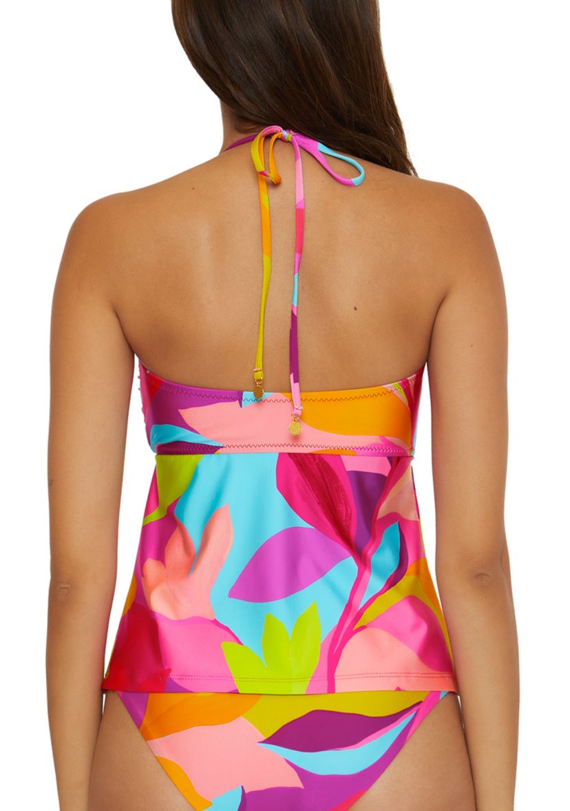 Lilleth Abstract Bandeau Tankini Swim Top
