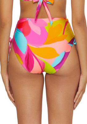 Lilleth Abstract High Waisted Tie Swim Bottoms