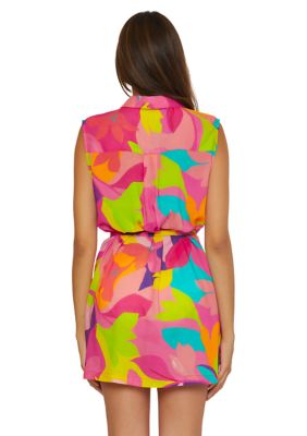 Lilleth Abstract Swim Cover Up Shirtdress