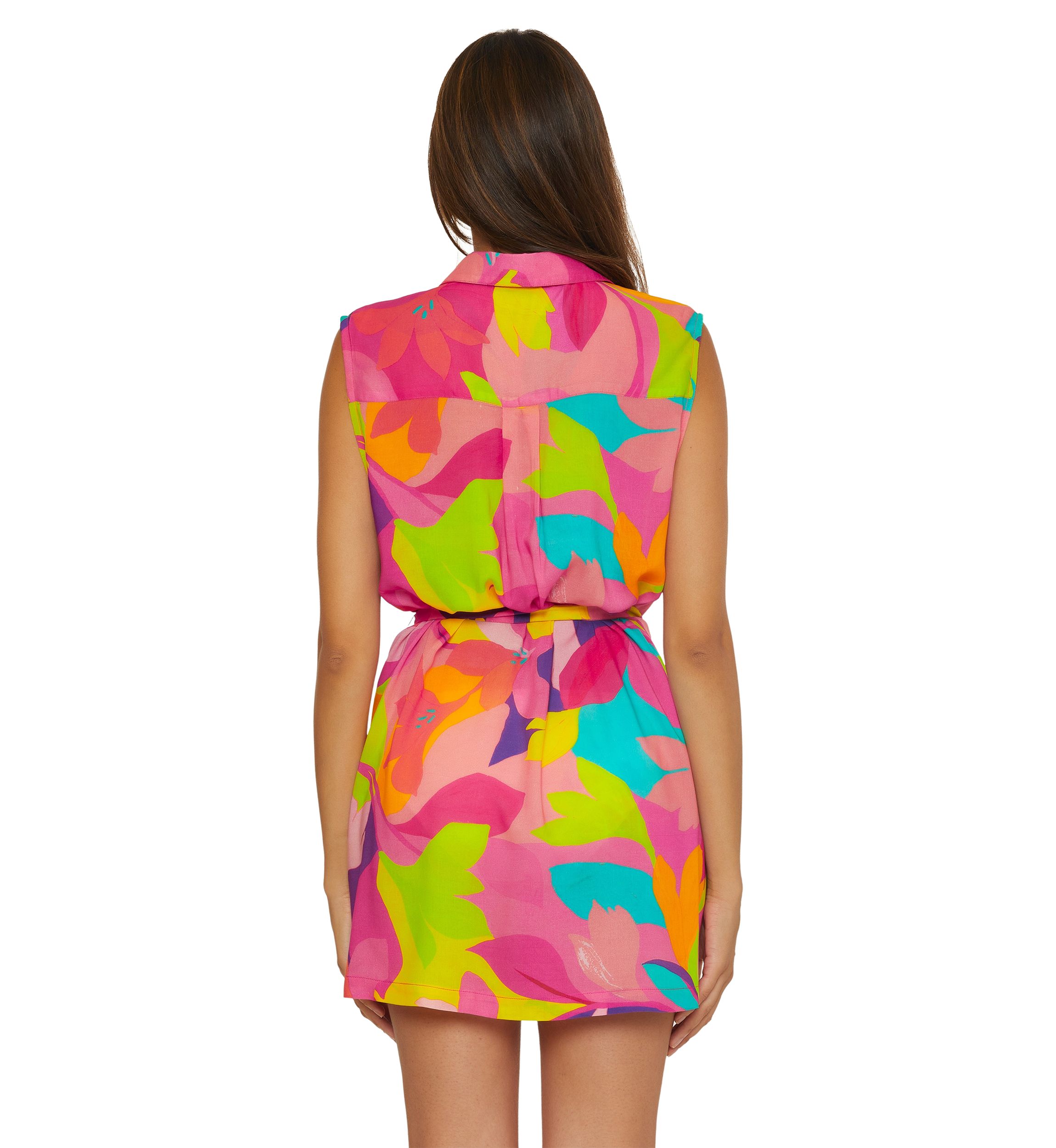 Lilleth Abstract Swim Cover Up Shirtdress
