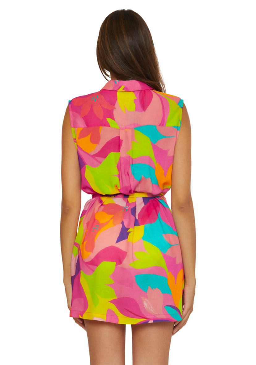 Lilleth Abstract Swim Cover Up Shirtdress