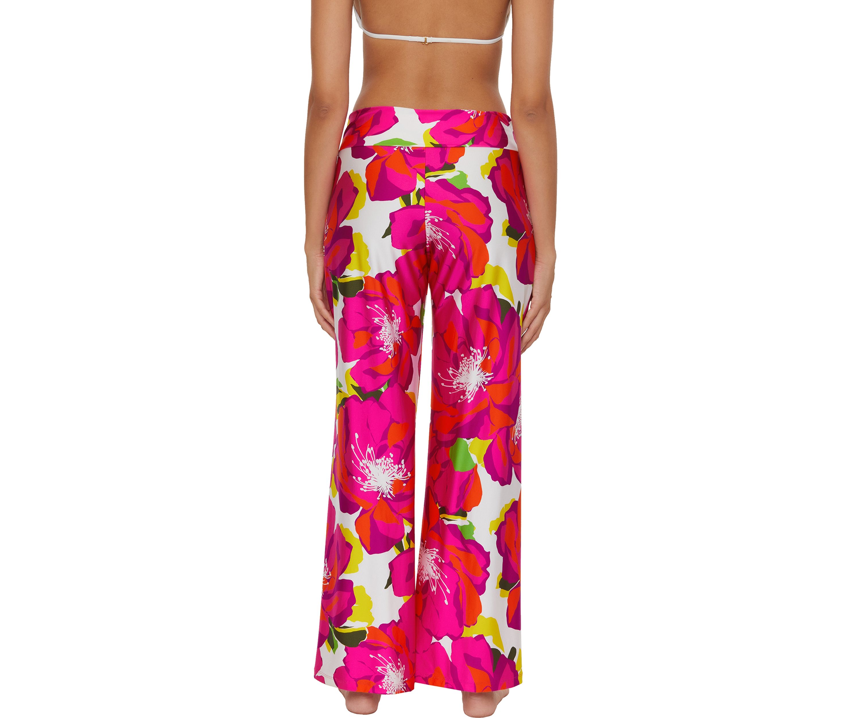 Bloom Print Swim Cover Up Pants