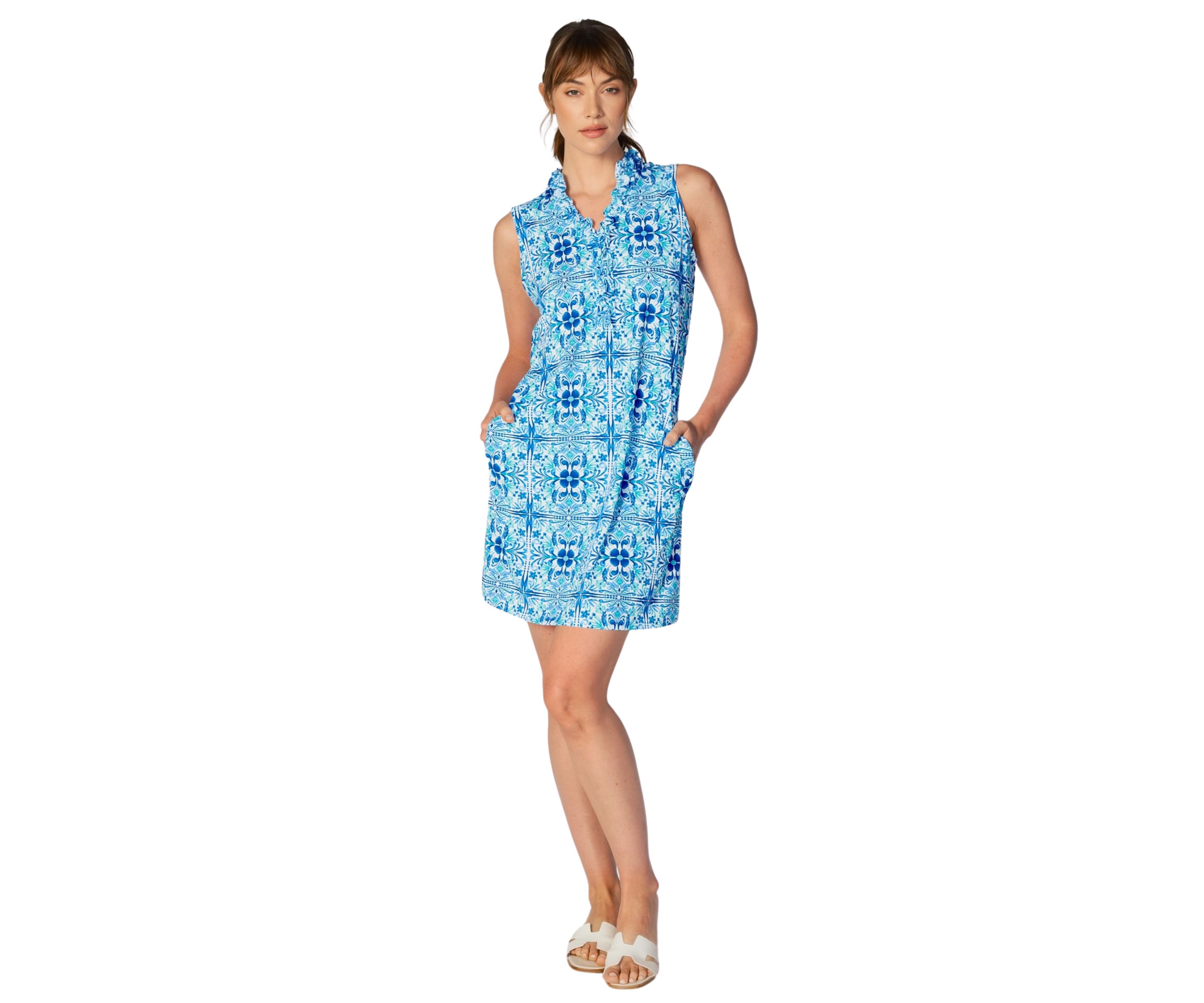 Sleeveless Double Ruffle Dress