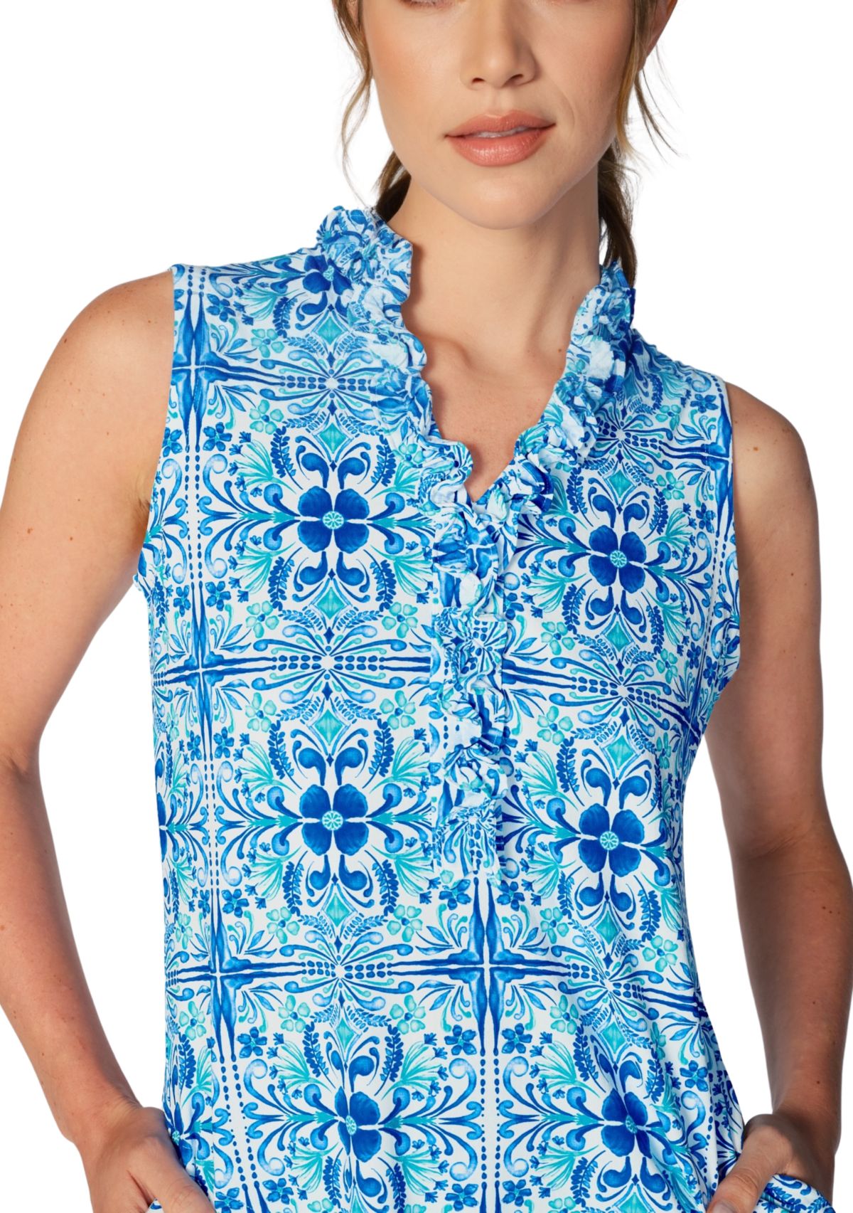 Sleeveless Double Ruffle Dress