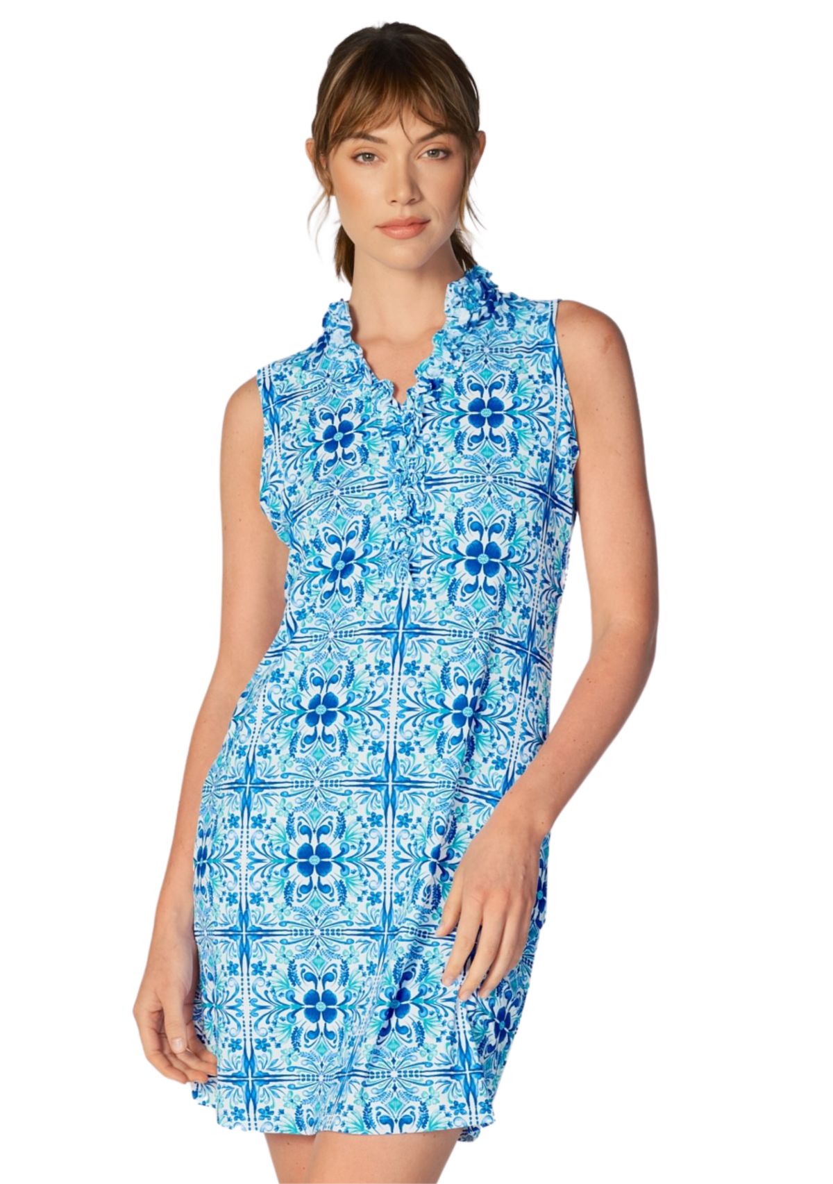 Sleeveless Double Ruffle Dress