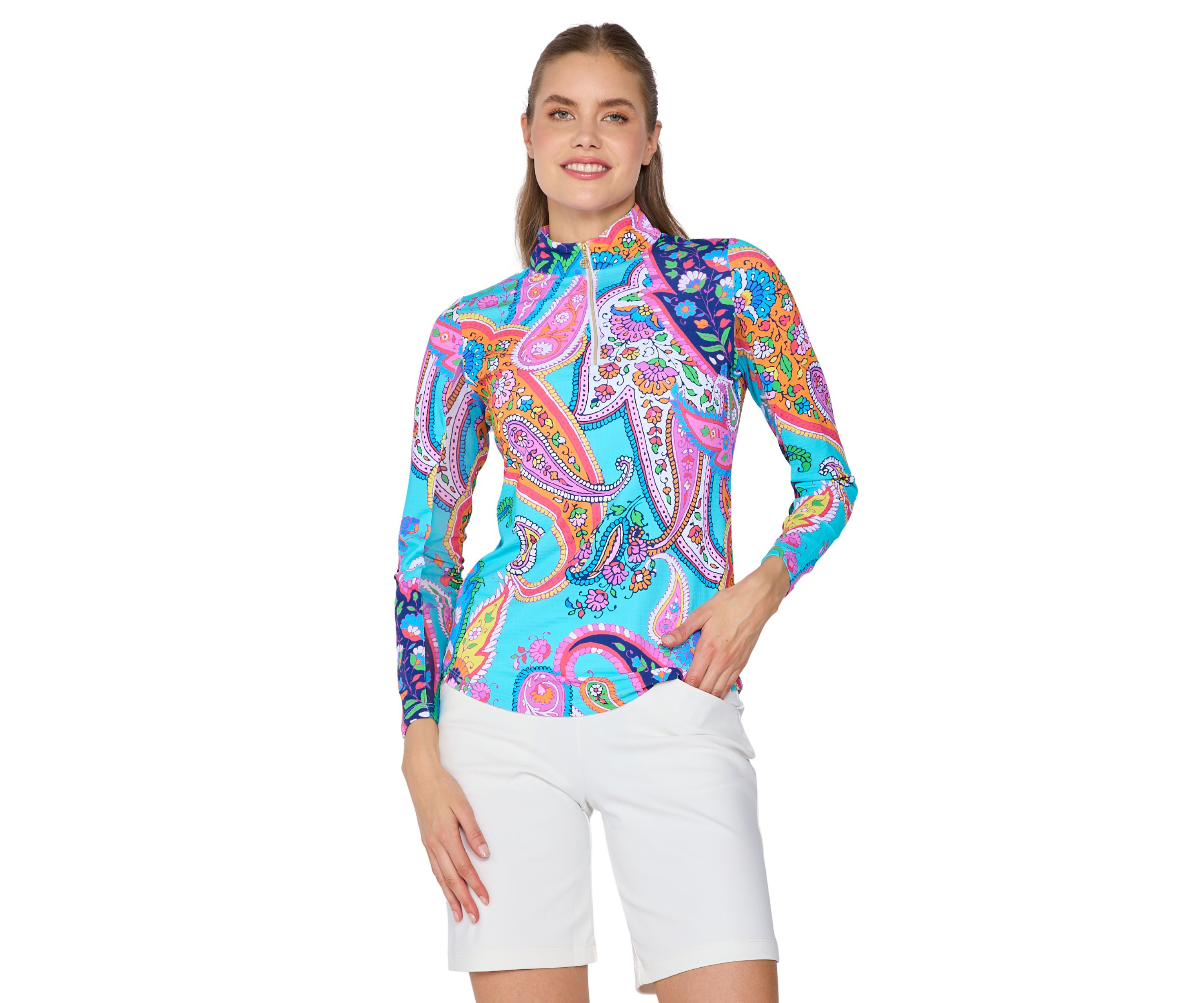 Long Sleeve Mock Neck Top