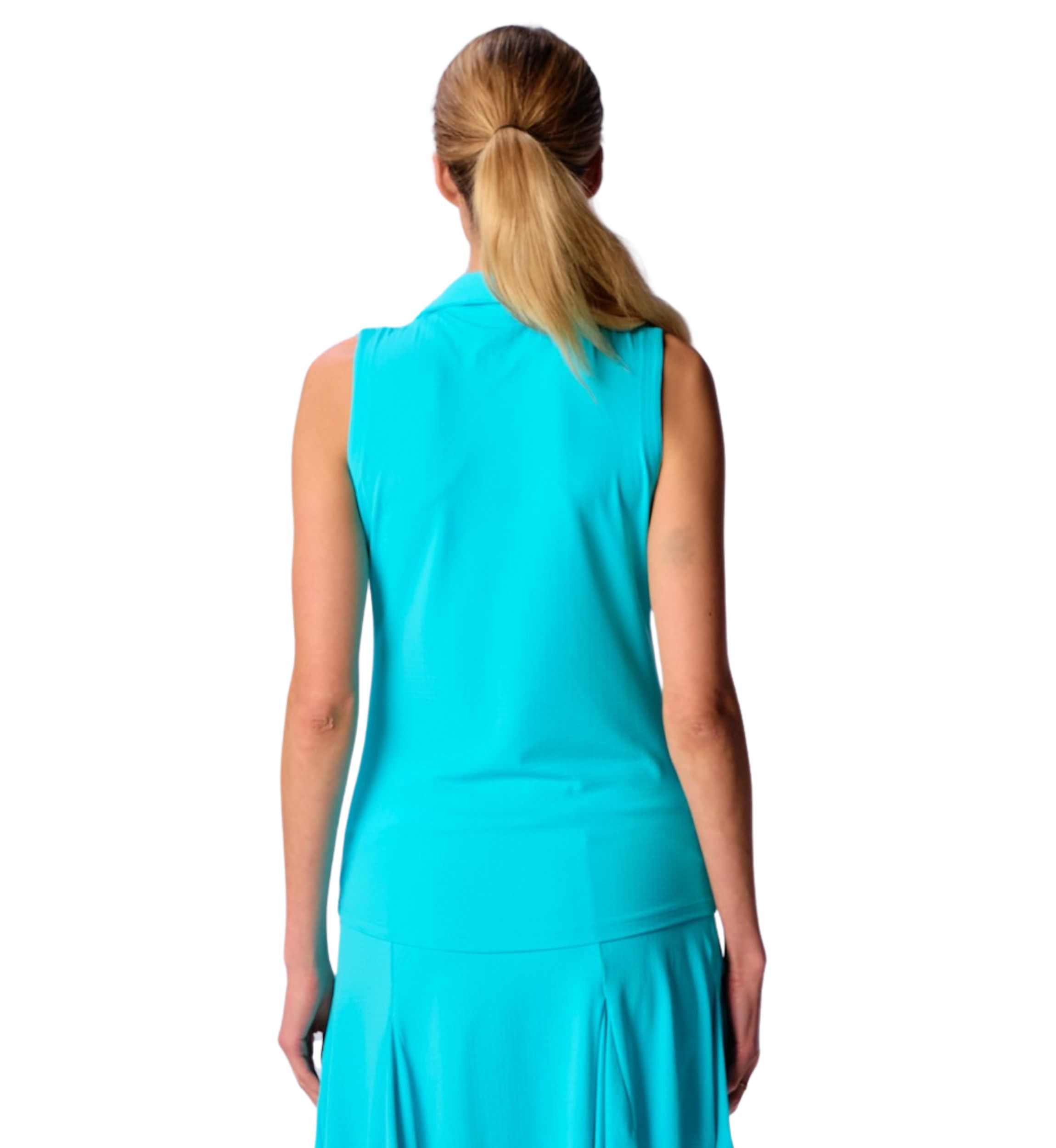 Sleeveless Zip Polo