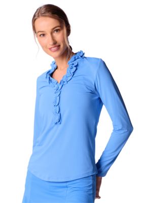 Long Sleeve Double Ruffle Top