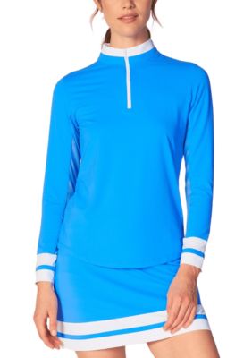 Color Block Half Zip Top