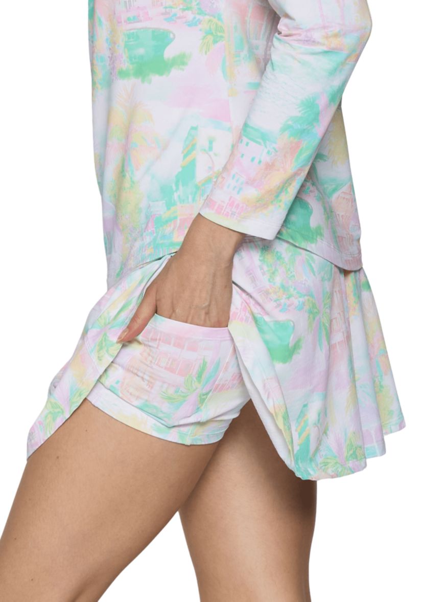 Back Yoke Ruffle Skort