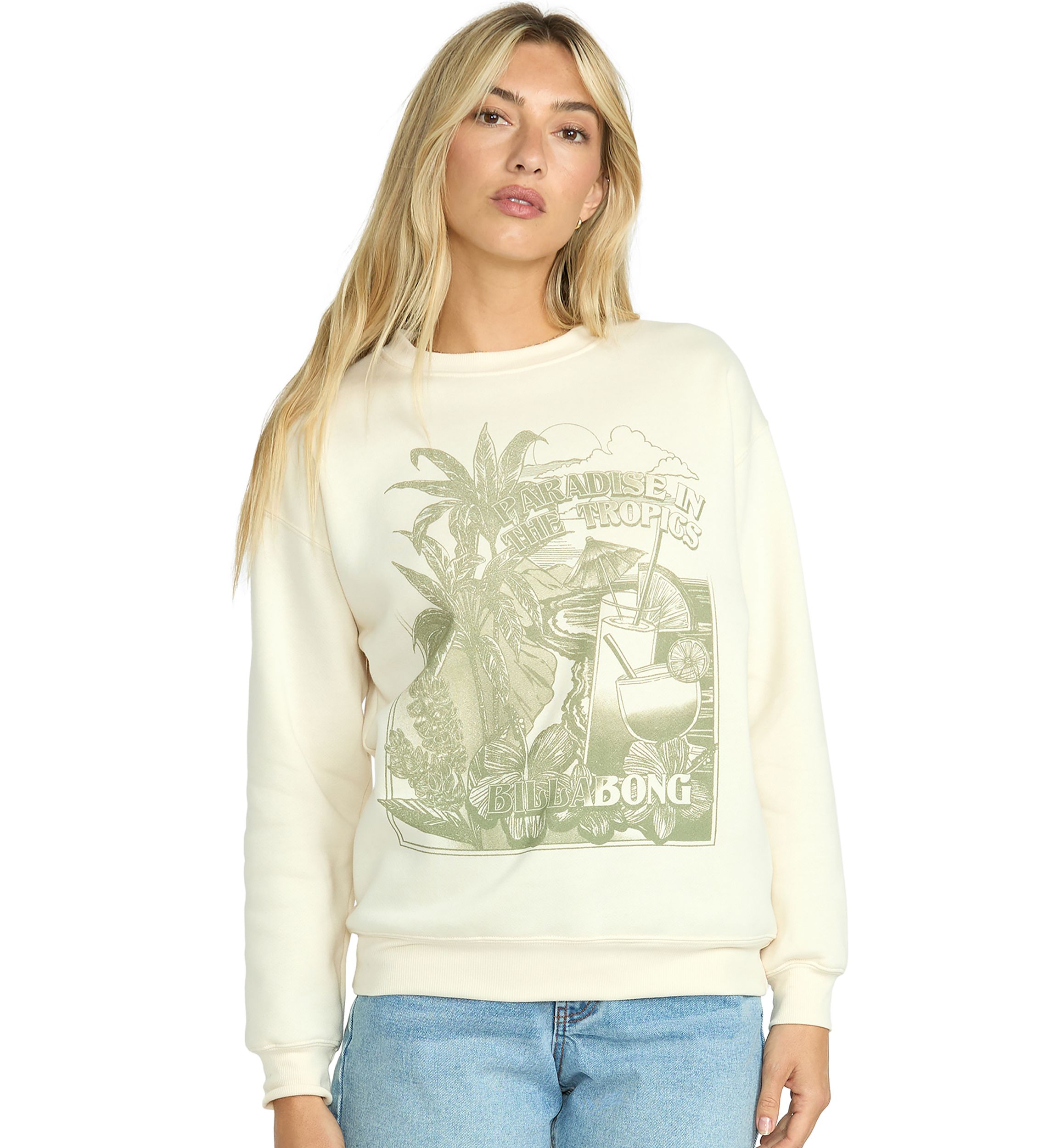 Paradise Awaits Crew Graphic Pullover