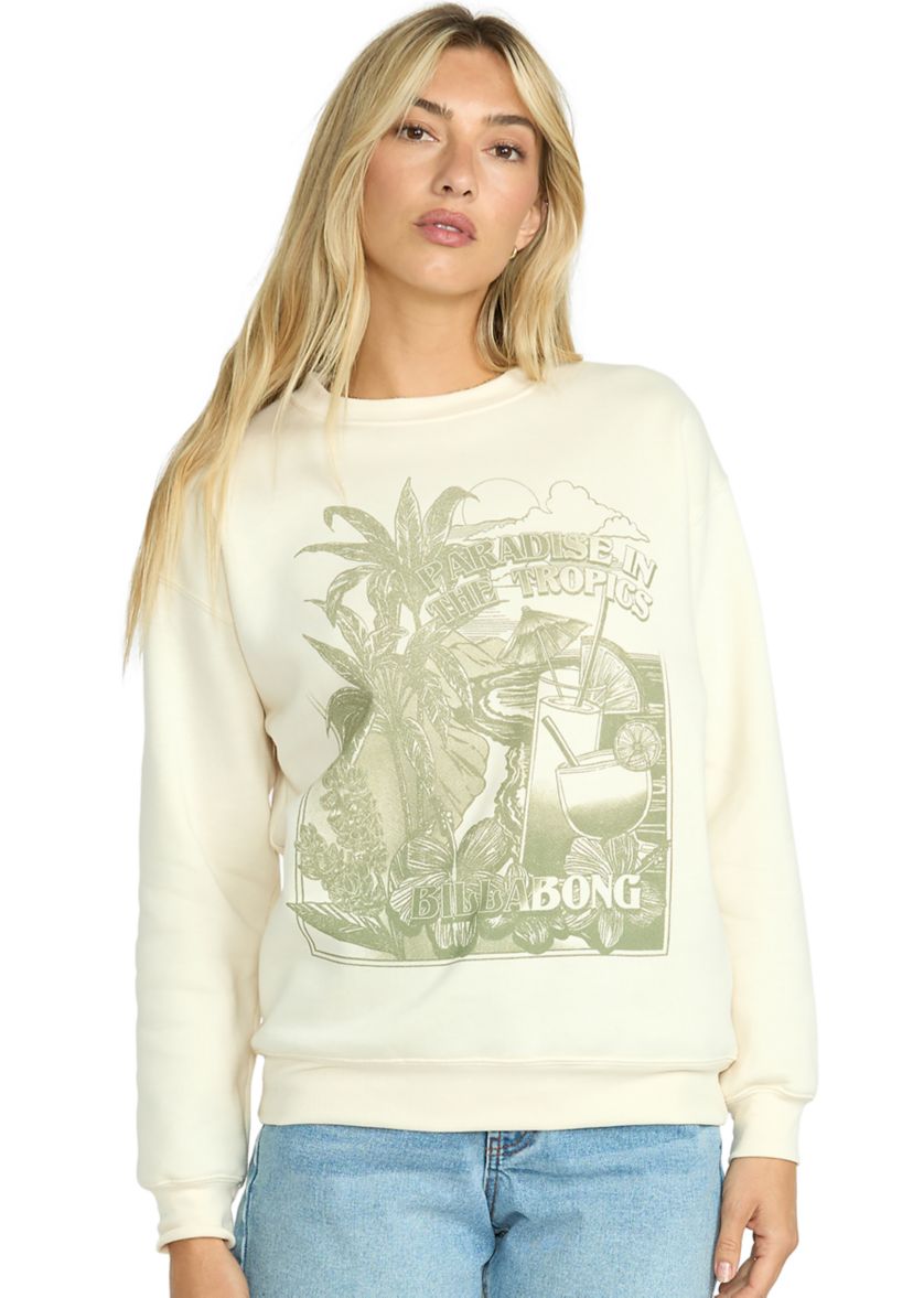 Paradise Awaits Crew Graphic Pullover