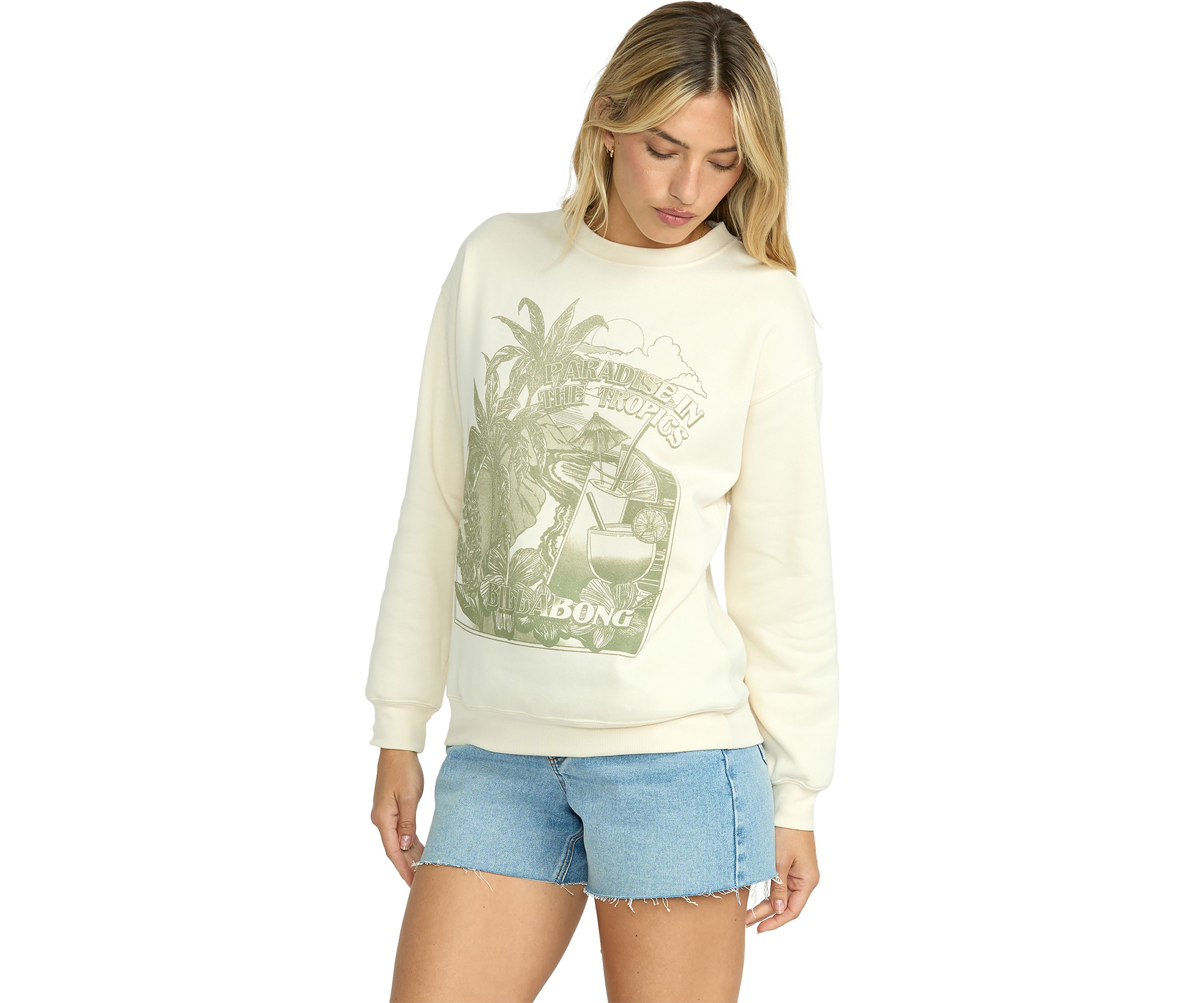 Paradise Awaits Crew Graphic Pullover
