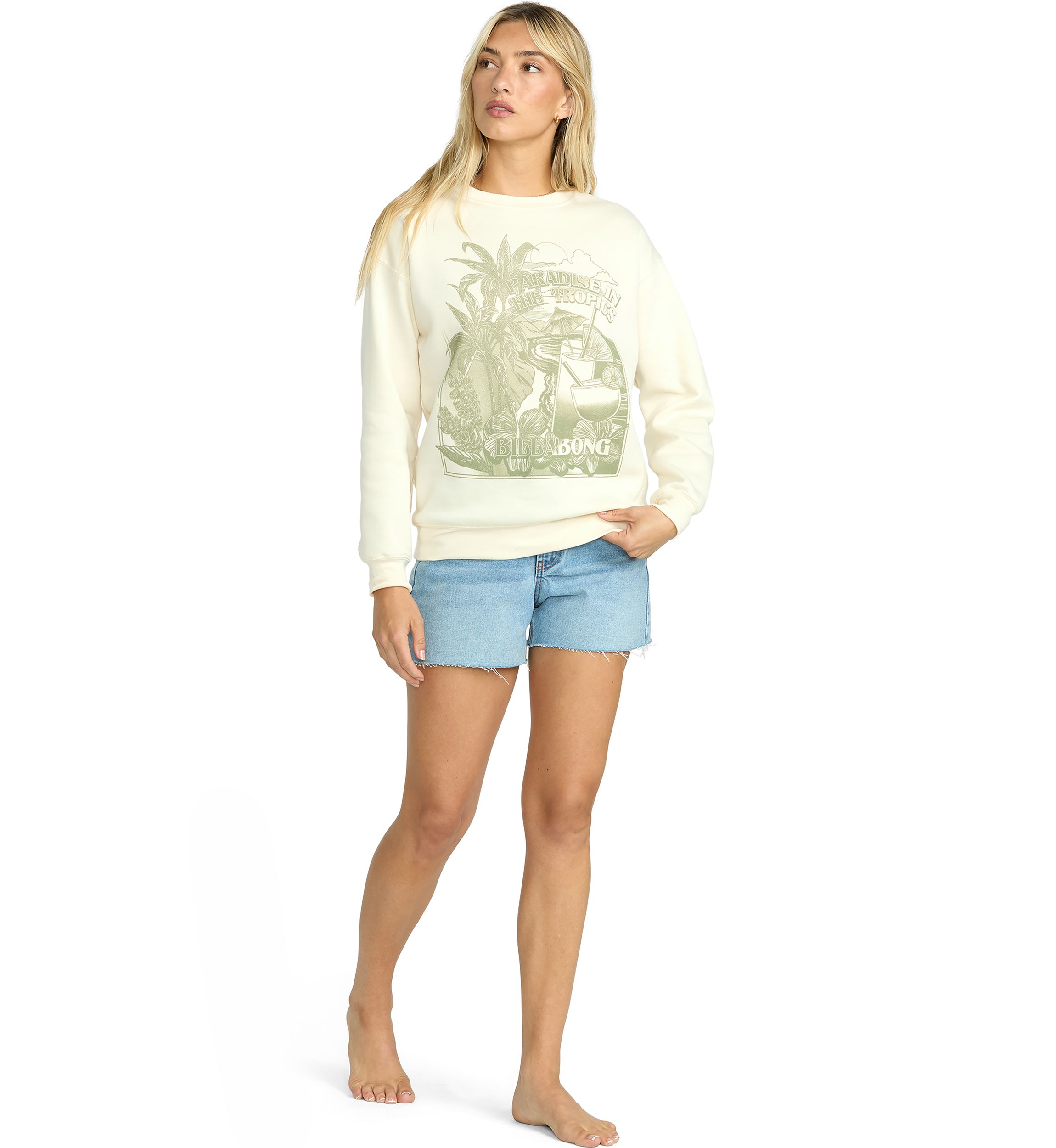 Paradise Awaits Crew Graphic Pullover