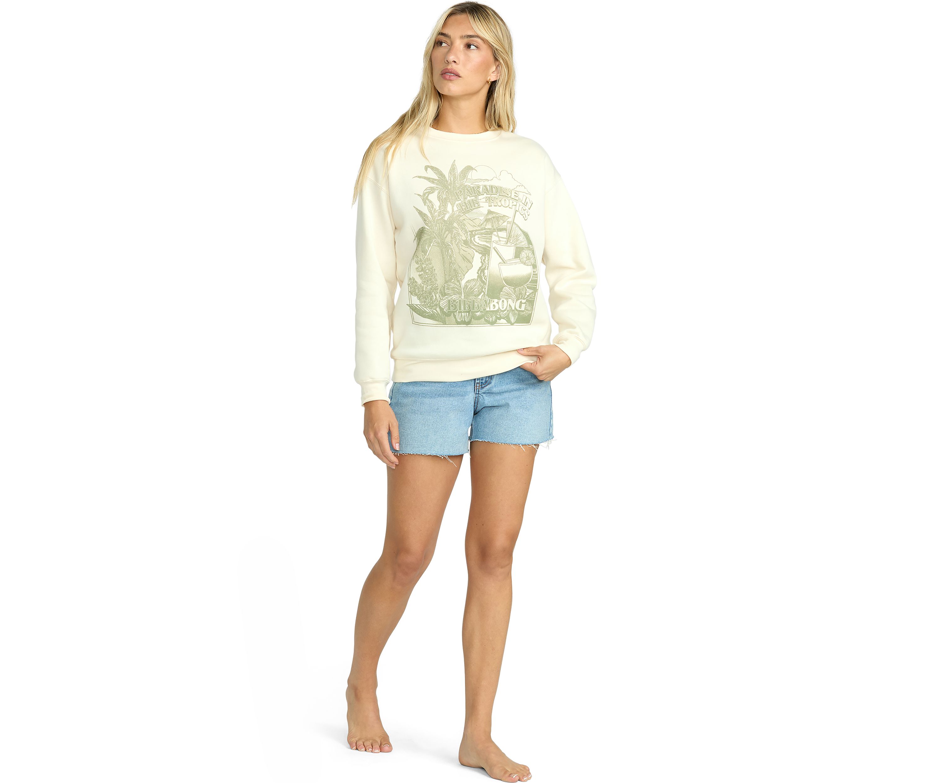 Paradise Awaits Crew Graphic Pullover