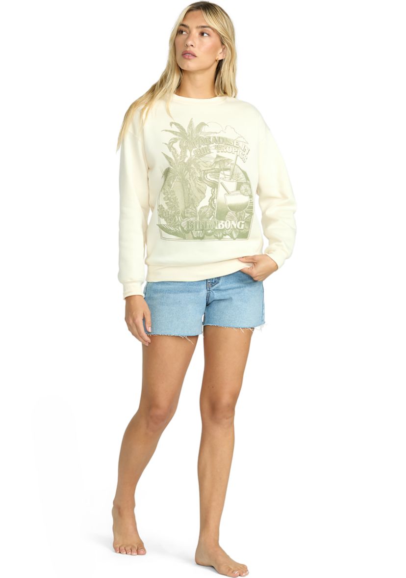 Paradise Awaits Crew Graphic Pullover