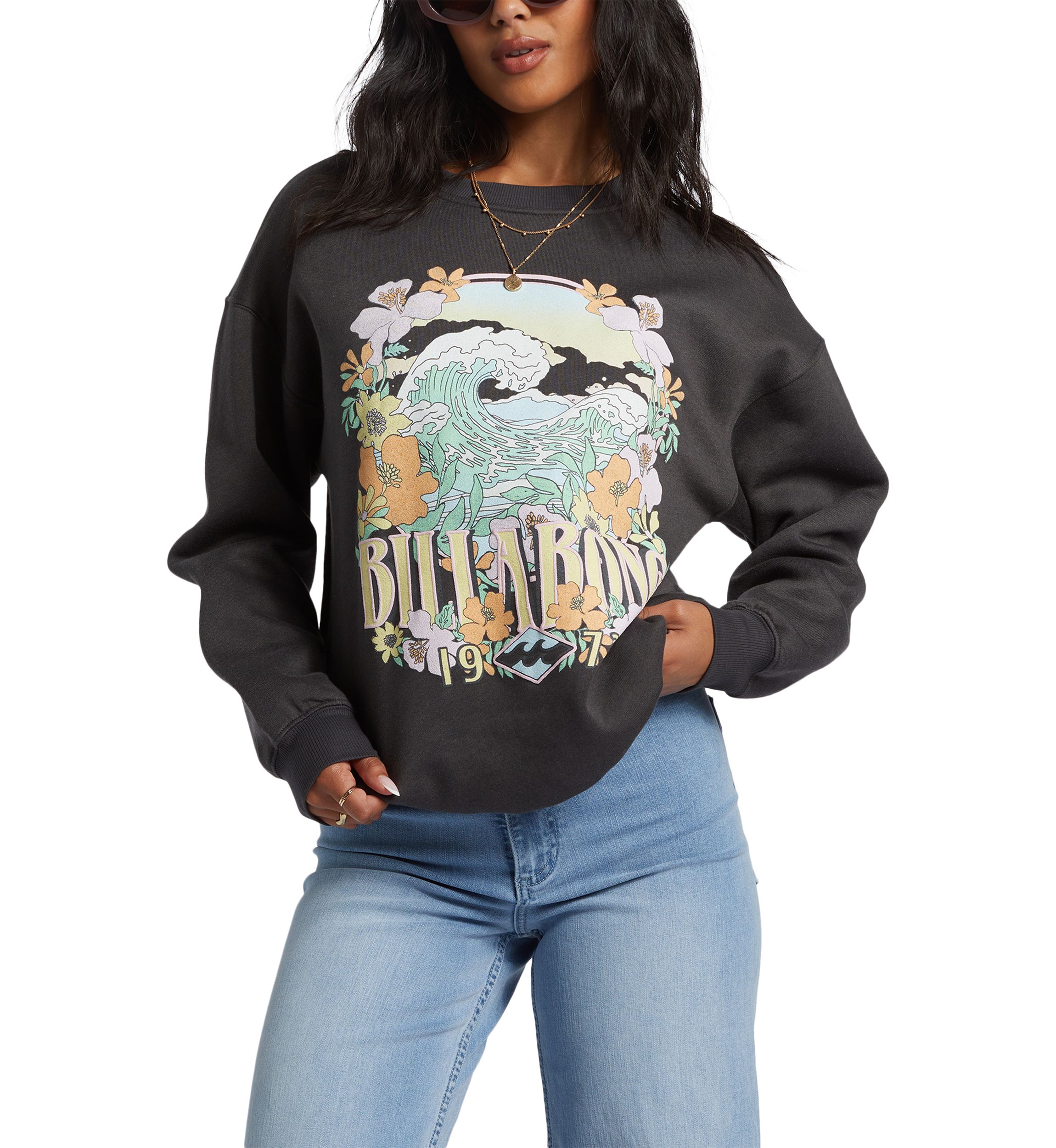 Waves Are Calling Graphic Pullover