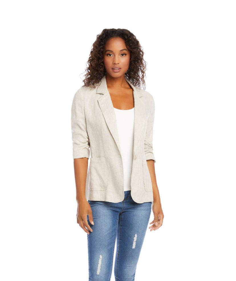 Ruched Sleeve Jacket